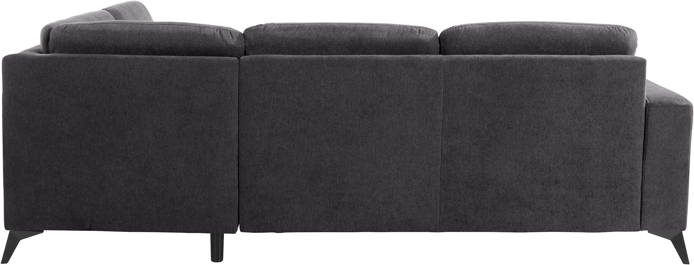 Places of Style Ecksofa »Lolland L-Form«, Wahlweise mit Bettfunktion und Stauraum, auch mit abwischbarem Bezug