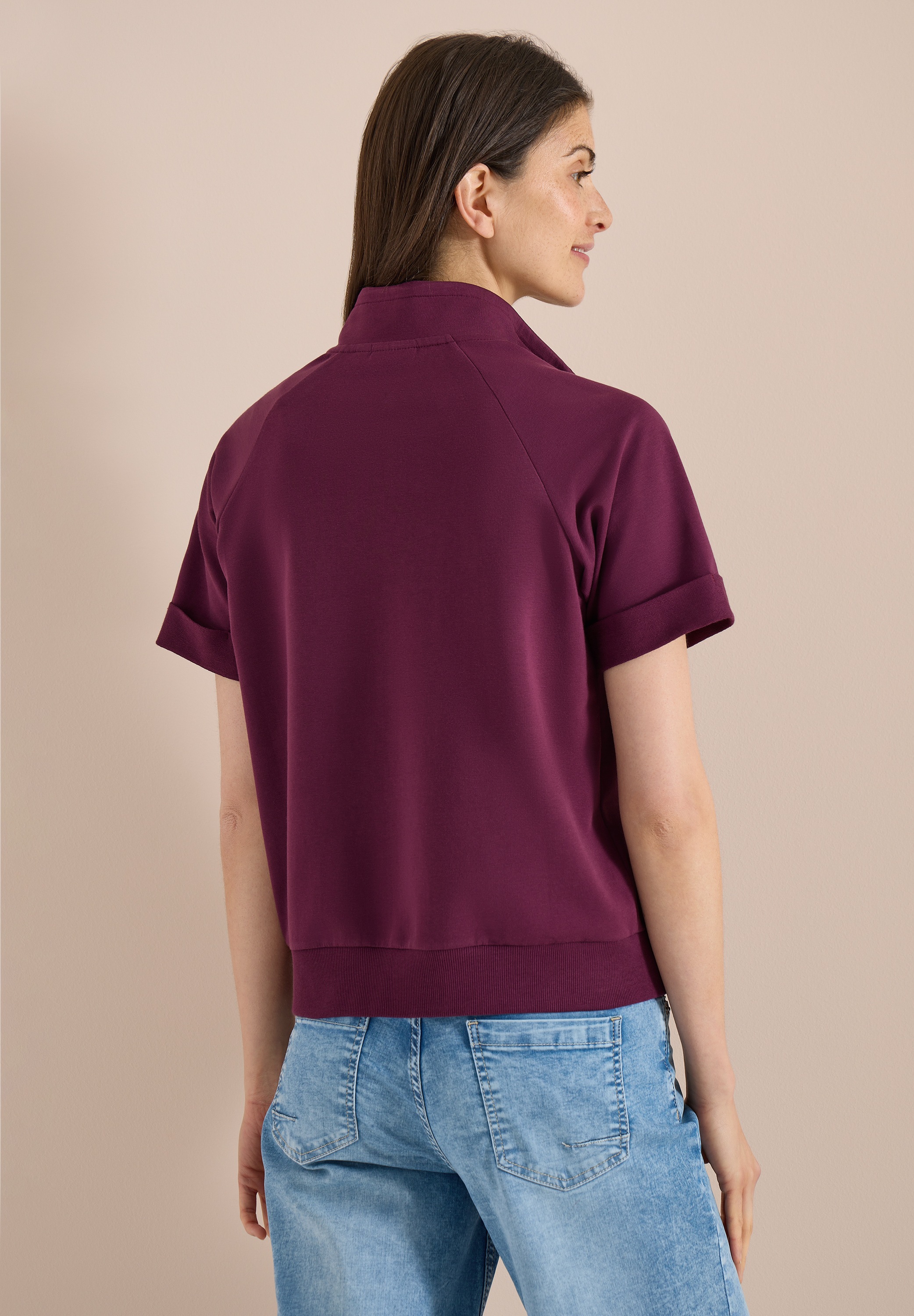 Cecil Sweatjacke mit Stehkragen