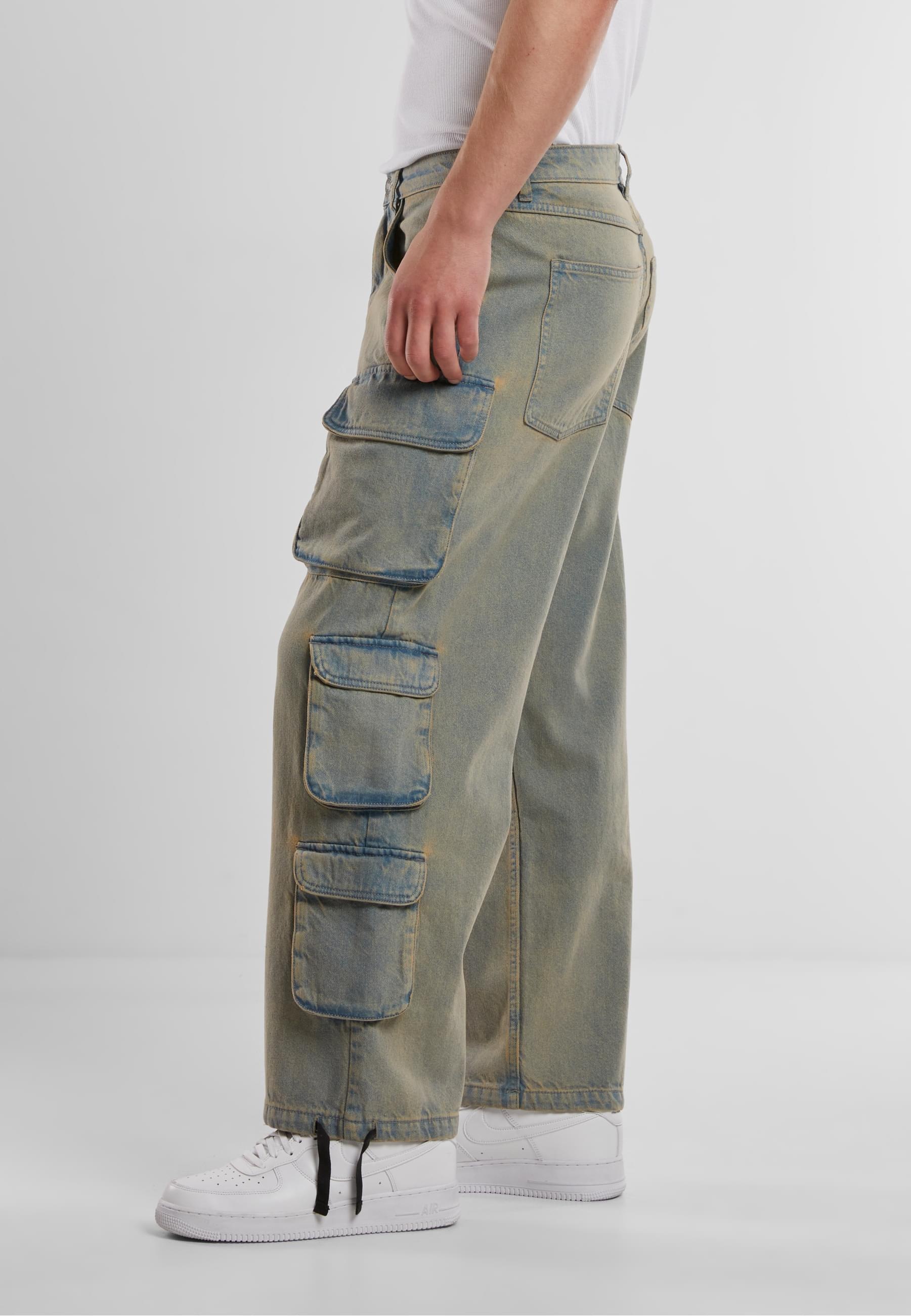 URBAN CLASSICS Cargohose »Urban Classics Multi Pocket Denim Cargo«, (1 tlg.)