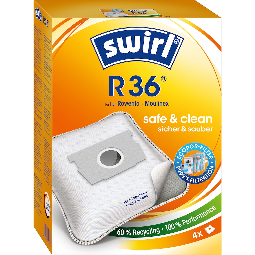 Swirl Staubsaugerbeutel »R 36«, (Packung)