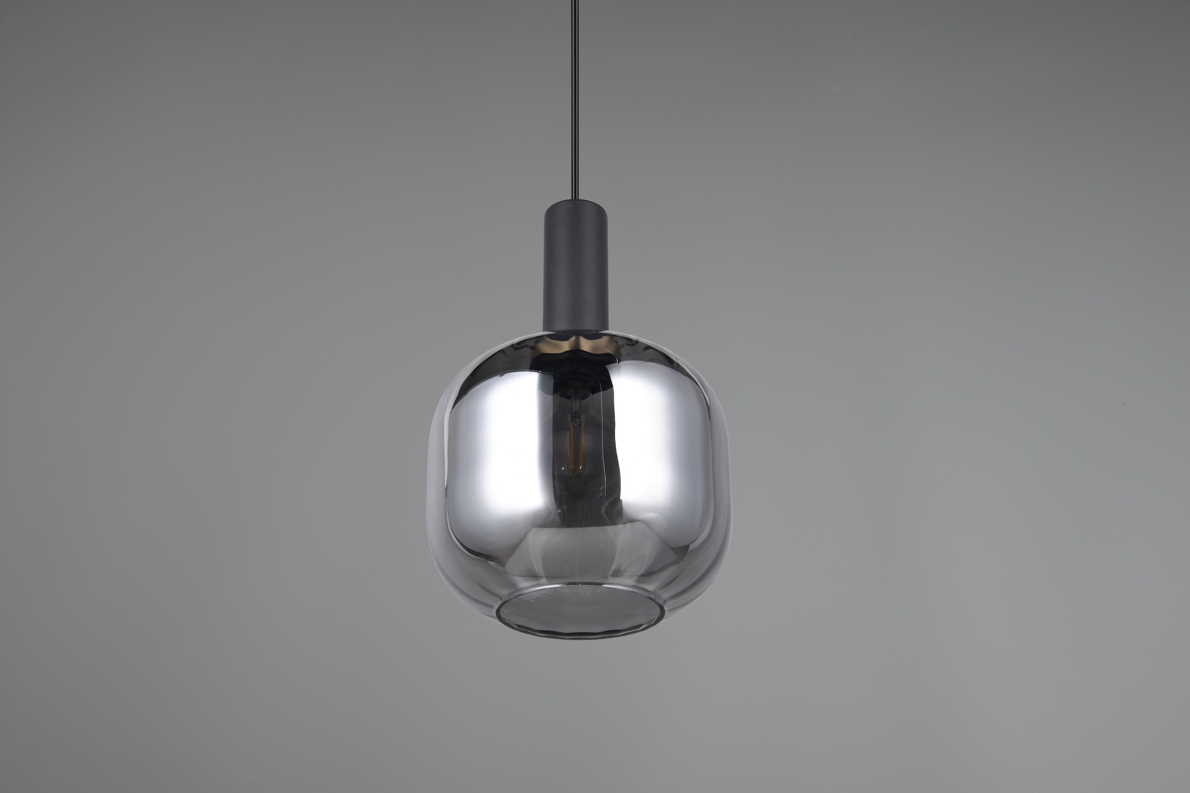 TRIO Leuchten Pendelleuchte »DIVA, E27 Hängelampe 1-flammig mit Glasschirm, exkl 1xE27 max 10W« E27 1 Stk. warmweiß - kaltweiß höhenverstellbar bis max 150cm, Ø 20cm, Hängeleuchte Wohnzimmer Küche