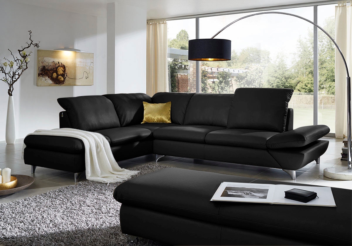 W.SCHILLIG Ecksofa "Taoo, elegant und zeitlos, bequem, L-Form, Breite 296cm" mit Sitziefenverstellung & Kopfteilverstellung
