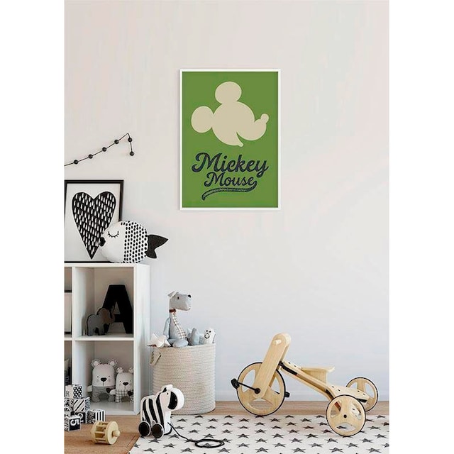 Komar Poster »Mickey Mouse Green Head«, Disney, (1 St.), Kinderzimmer,  Schlafzimmer, Wohnzimmer | BAUR