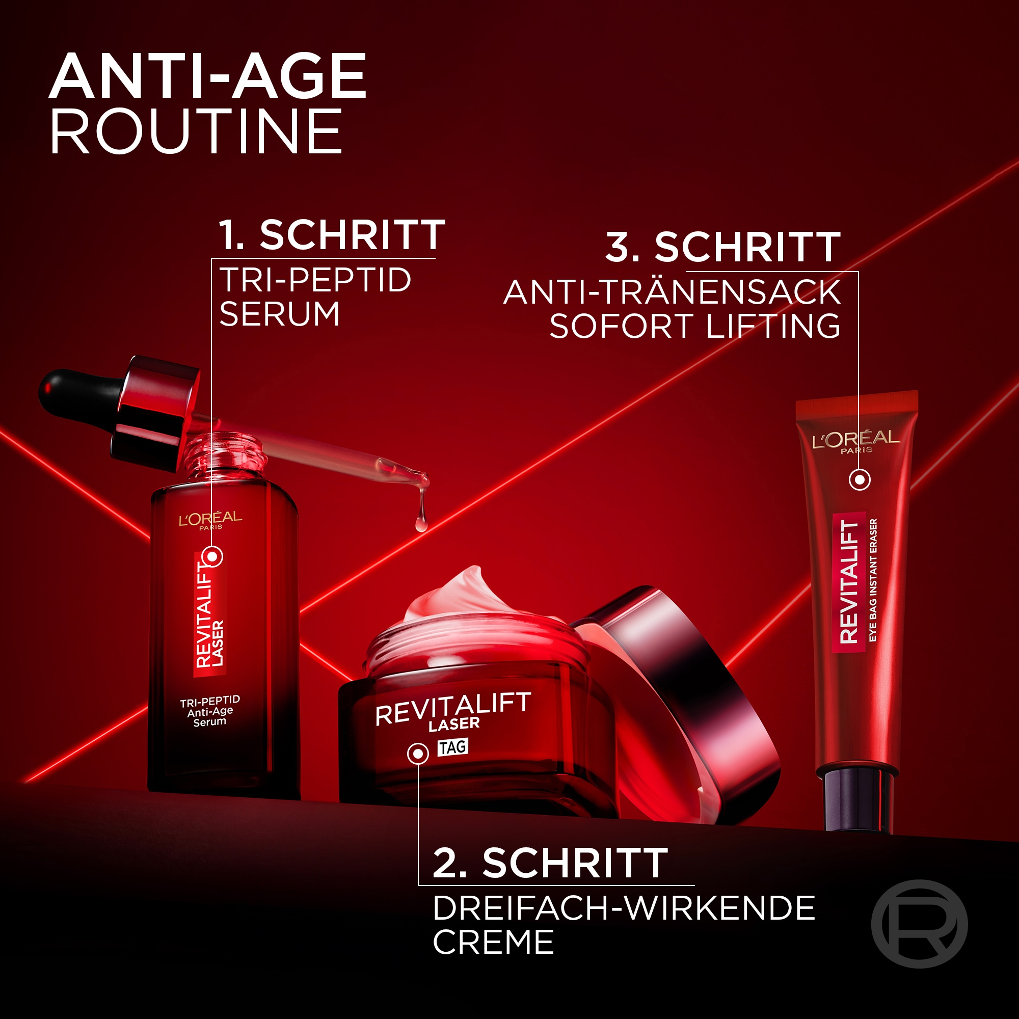 L'ORÉAL PARIS Anti-Aging-Augencreme »L'Oréal Paris Revitalift Laser Anti-Tränensack Sofort Lifting«
