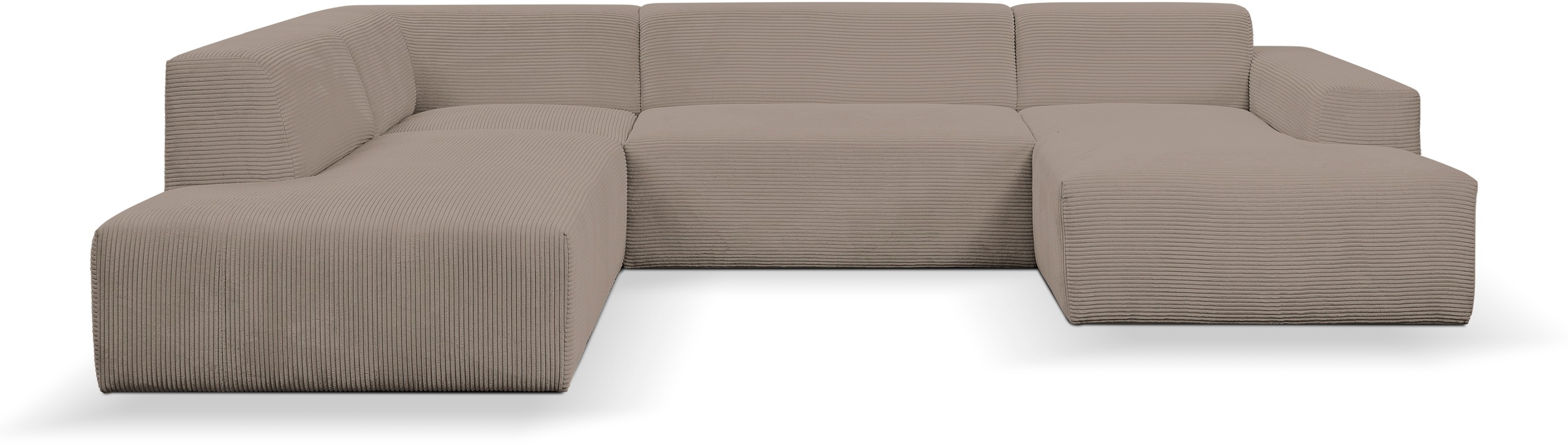 WERK2 Wohnlandschaft »Zeus U-Form«, Curvy Trend Wohnlandschaft mit urbaner Optik auch in weichem Cord