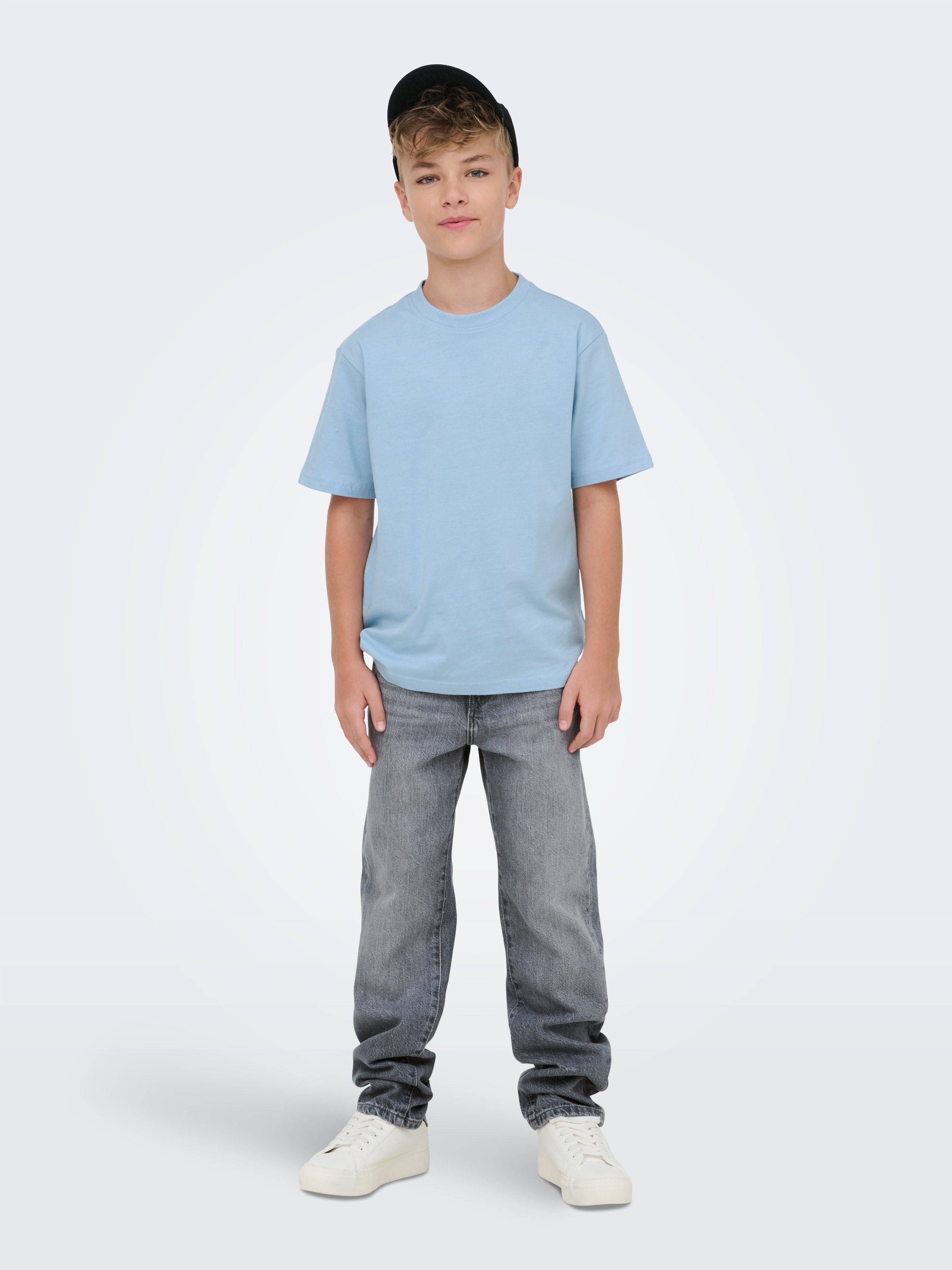 ONLY & SONS junior Straight-Jeans »OSJEDGE STRAIGHT MG 3365 TAI DNM NOOS« Baumwolle, loose fit