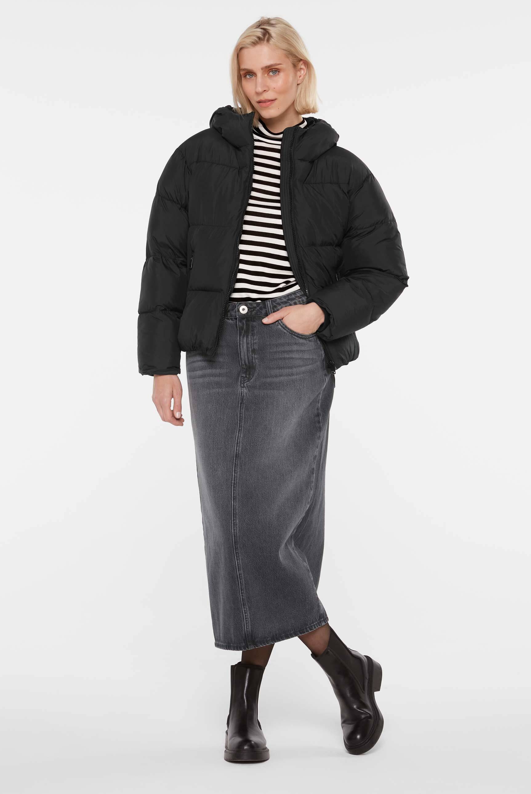 SENSES.THE LABEL Winterjacke mit Kapuze mit elastischen Steppnähten