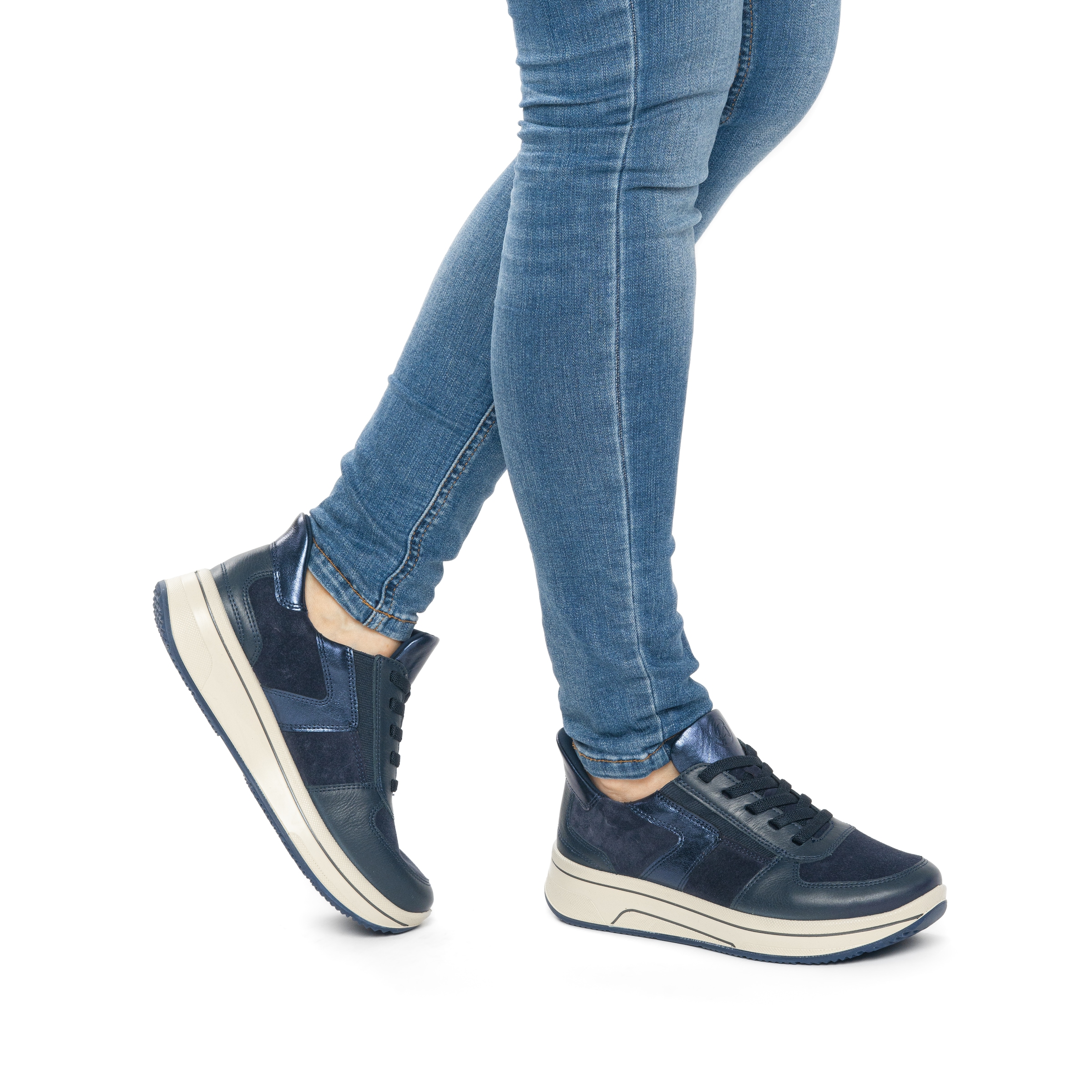 Ara Slip-On Sneaker »SAPPORO«  Freizeitschuh, Halbschuh, Schnürer in Komfortweite H (= sehr weit)