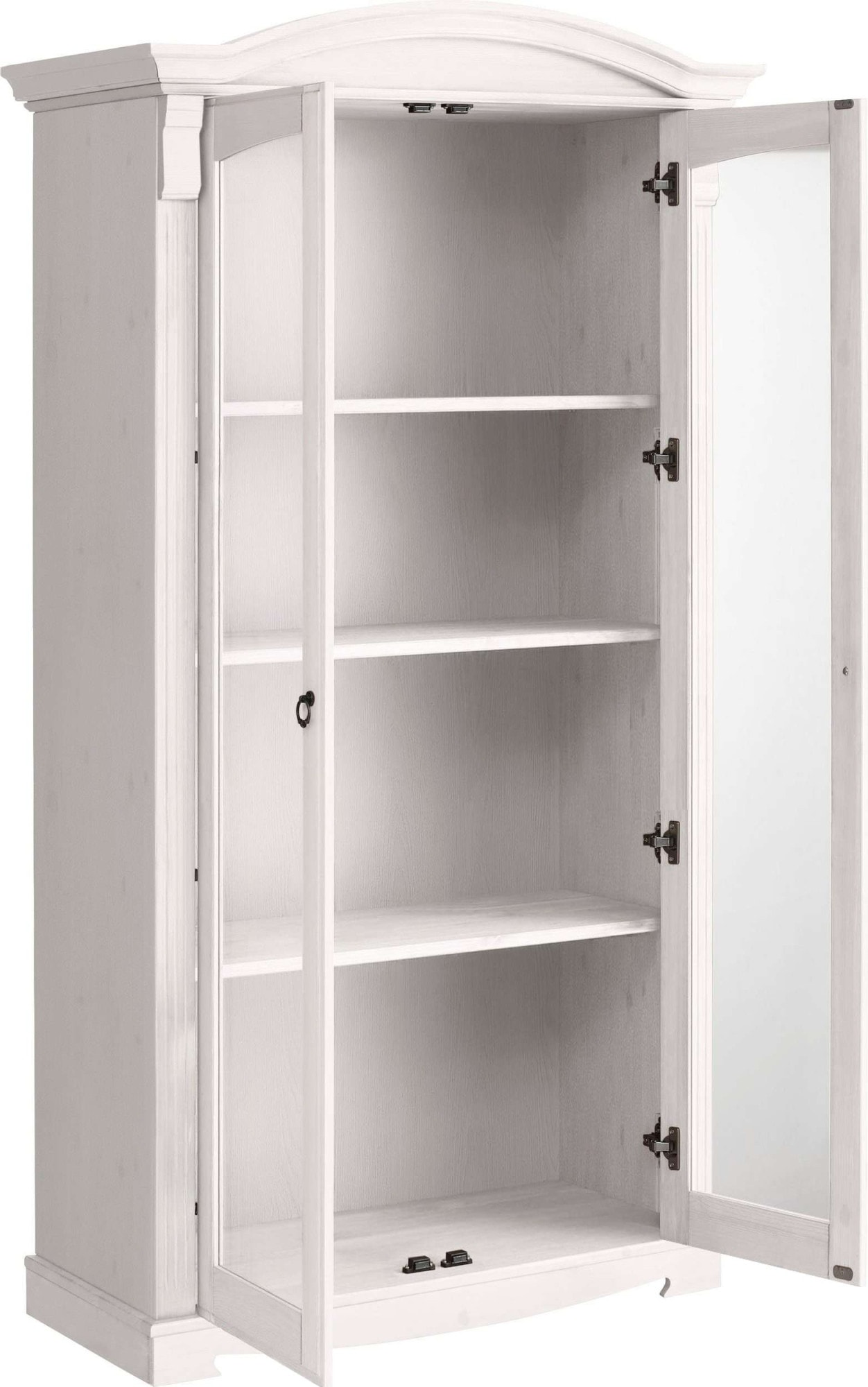 Home affaire Vitrine »Anna«, zertifiziertes Massivholz, im romantischen Landhausstil, Höhe 194 cm