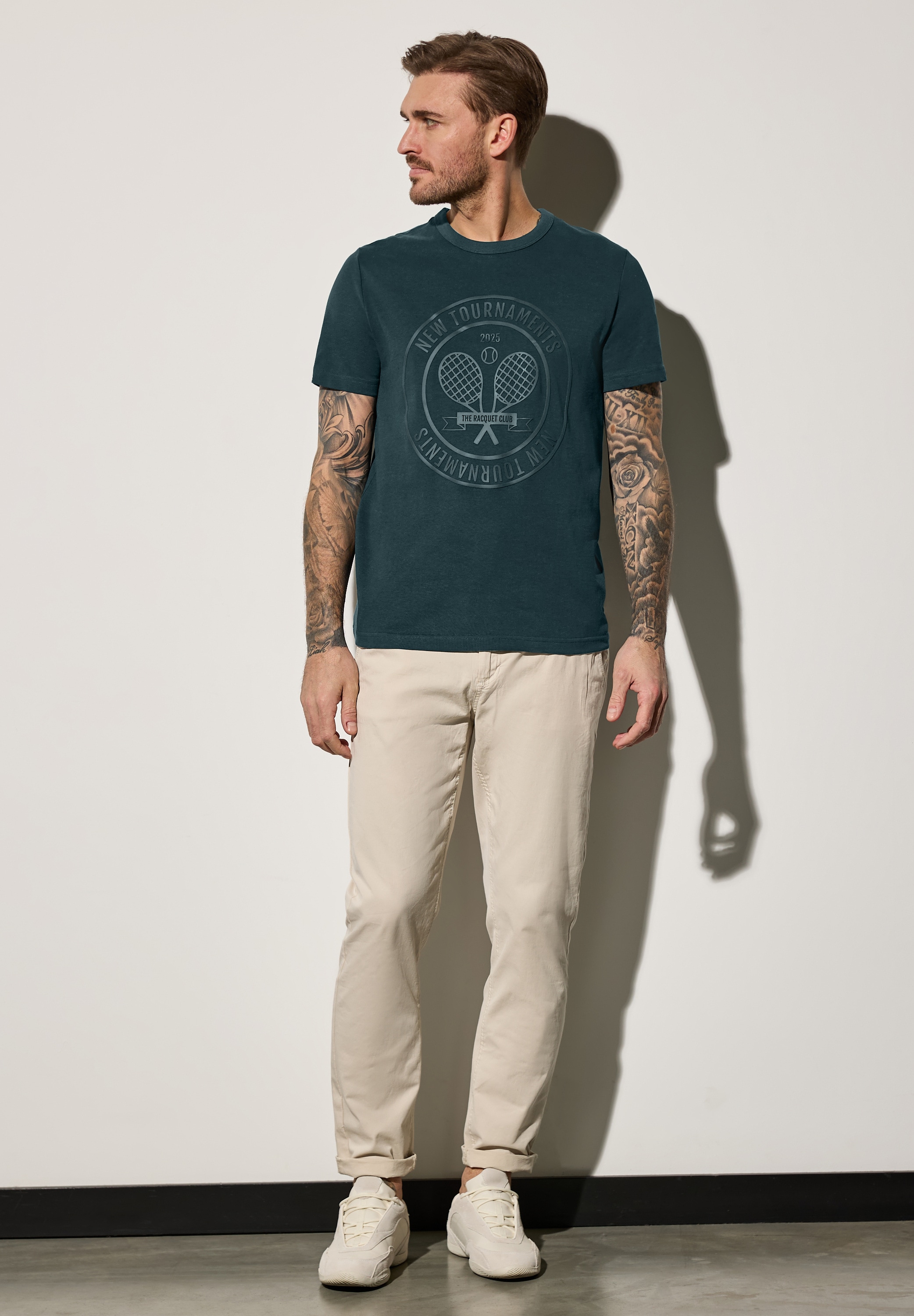 STREET ONE MEN T-Shirt, aus reiner Baumwolle