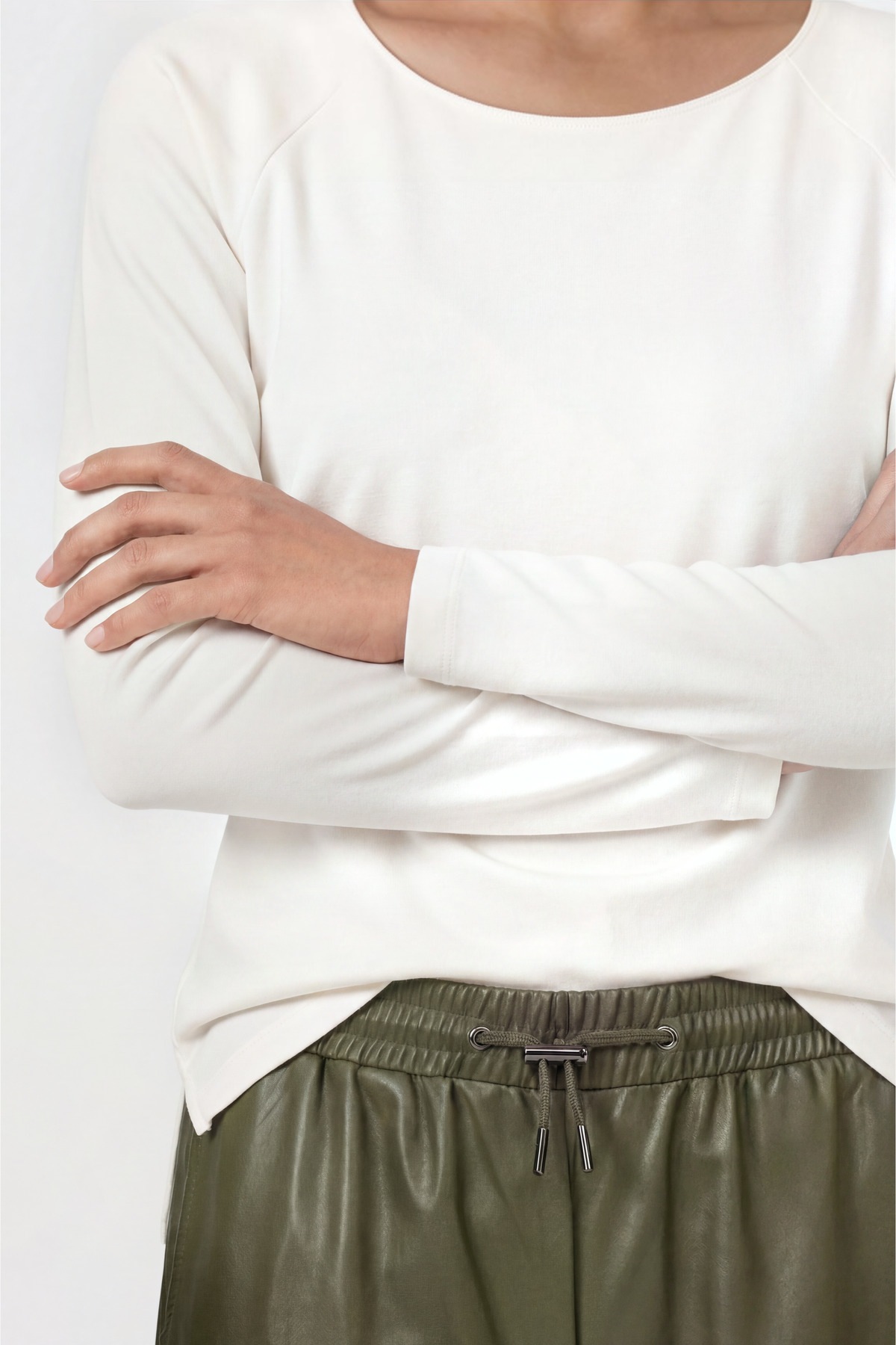 Monari Langarmshirt »Basic« aus weichem Viskose-Modal-Mix, Rundhals