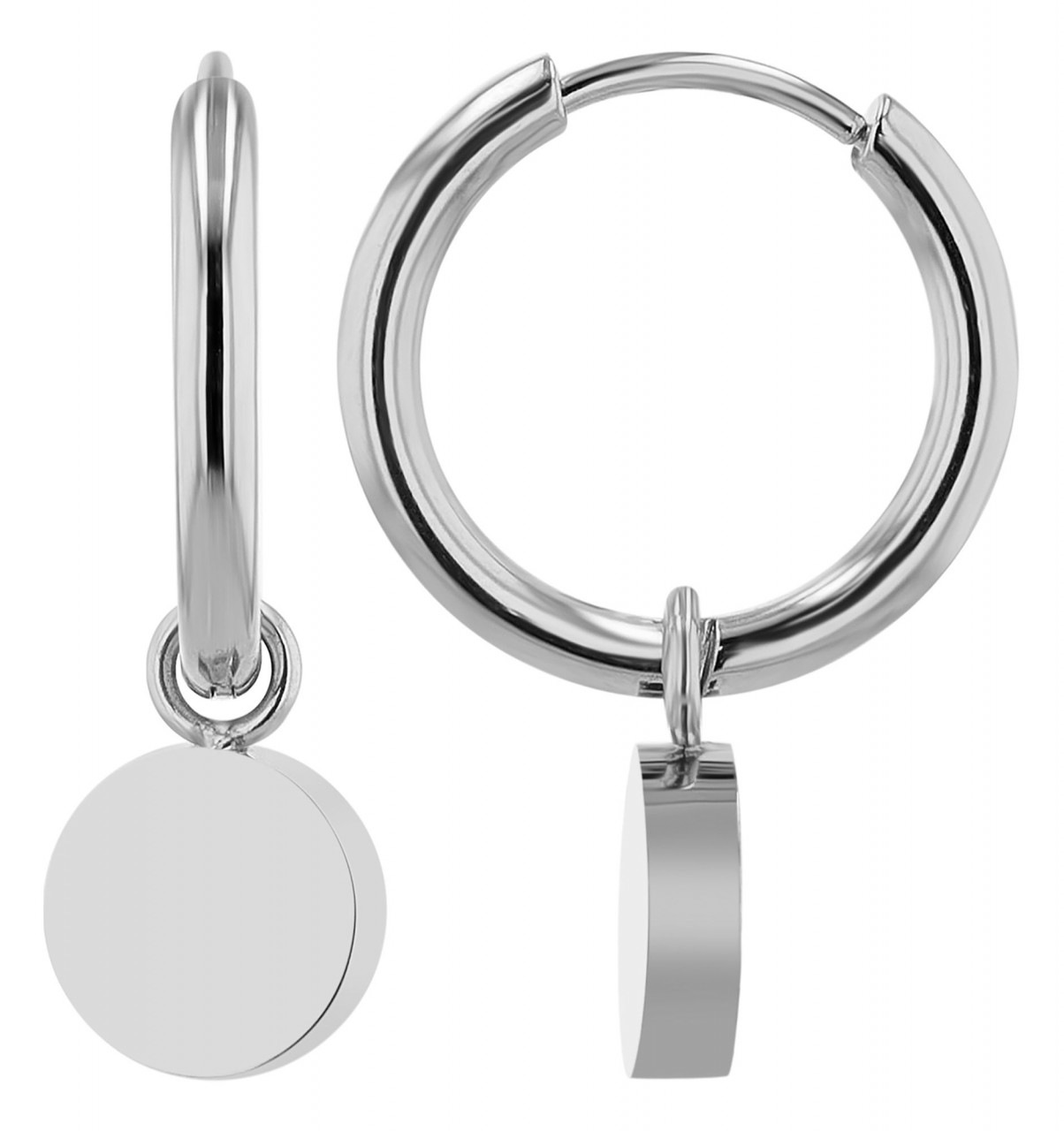 Adelia's Hoop Earrings Silver 12mm