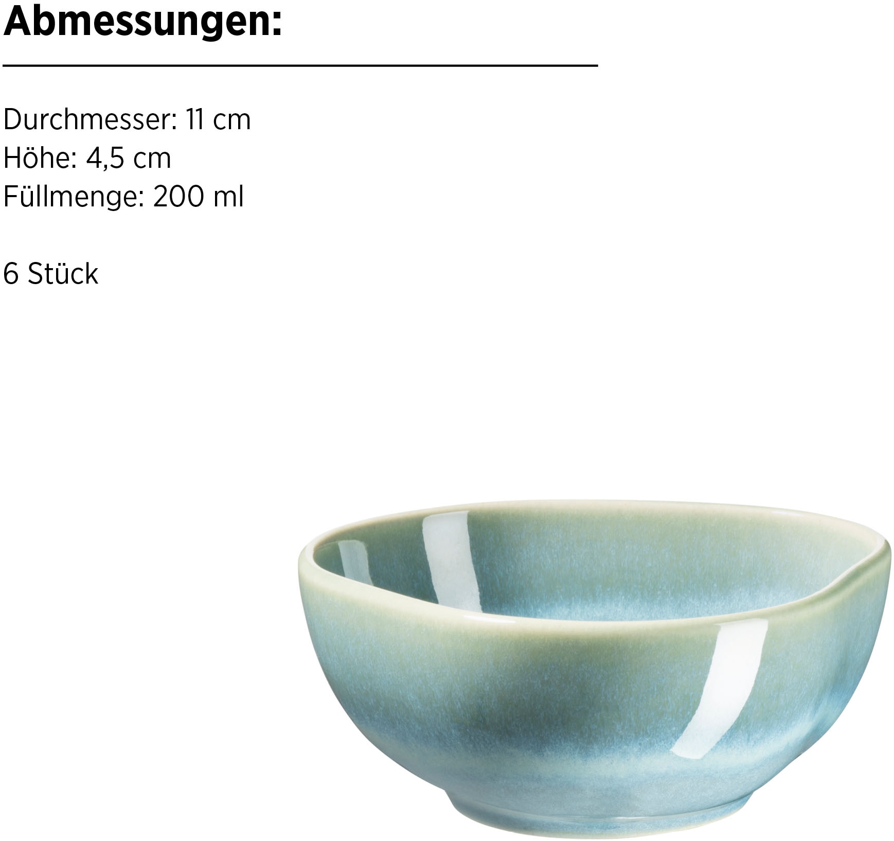 MÄSER Snackschale »Snacking-Set Cordelia, aus Steinzeug«, 12 tlg., aus Steinzeug