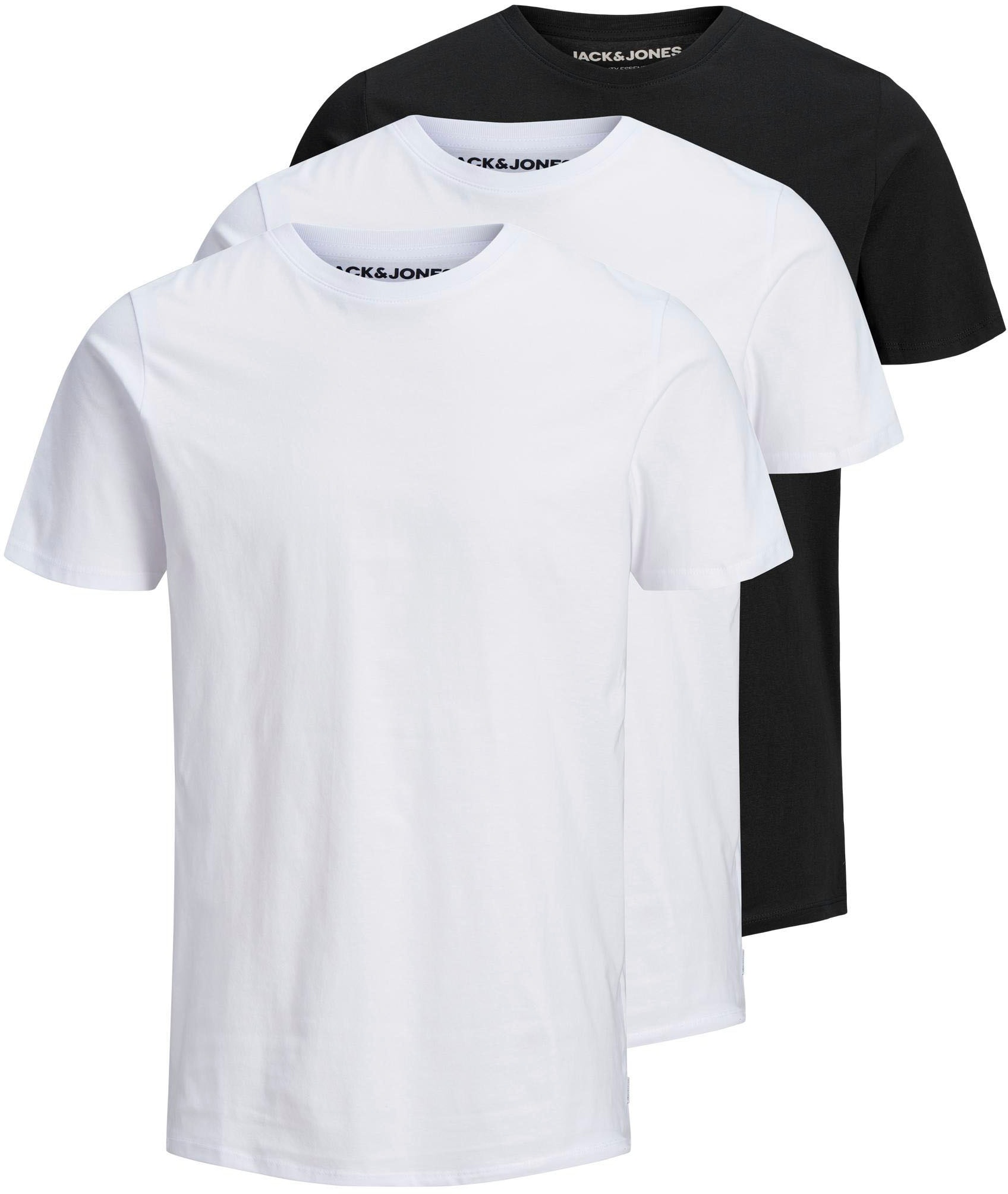 Jack & Jones Rundhalsshirt "JJEORGANIC BASIC TEE SS O-NE 3PK MP NOOS"