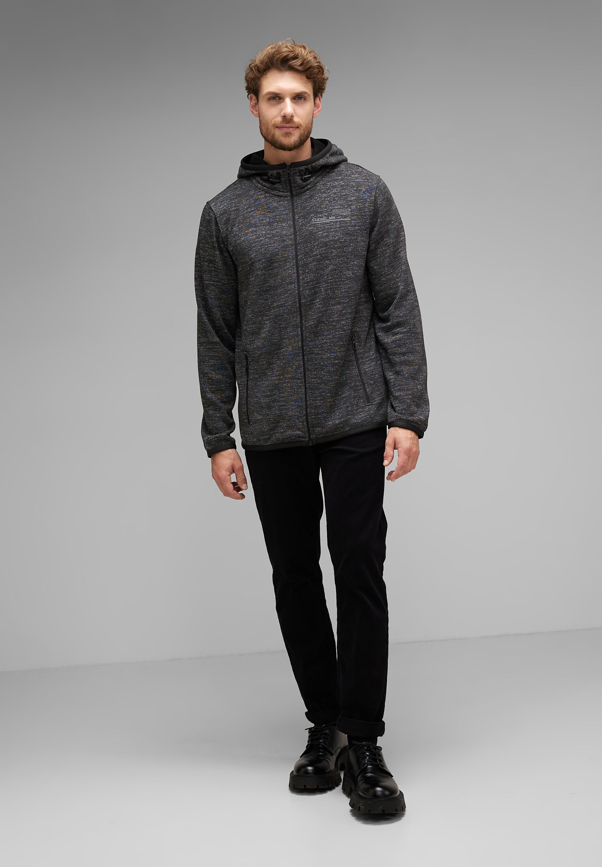 STREET ONE MEN Sweatjacke, mit Zipper