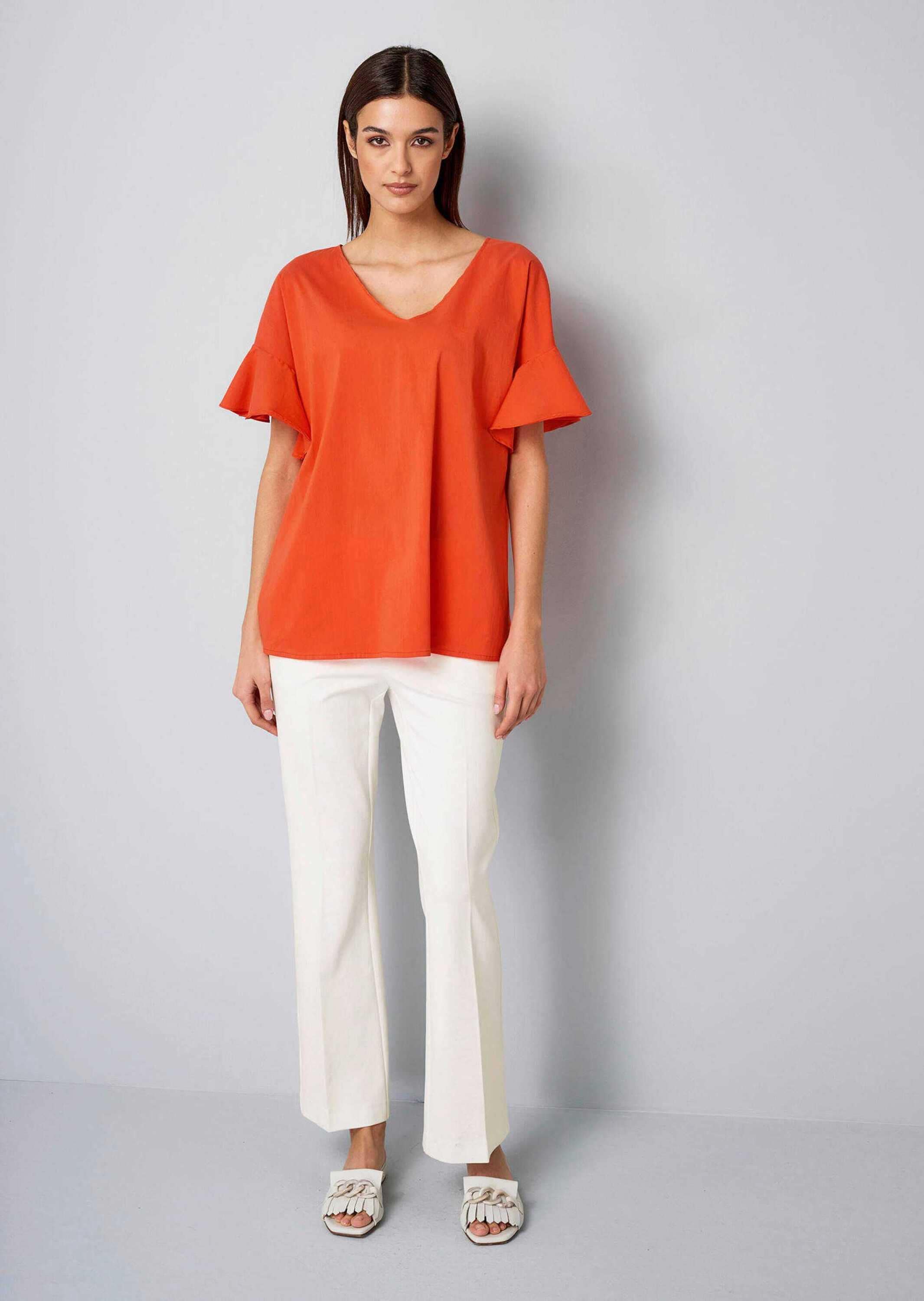 Alba Moda Kurzarmbluse »Bluse Bluse mit V-Ausschnitt«