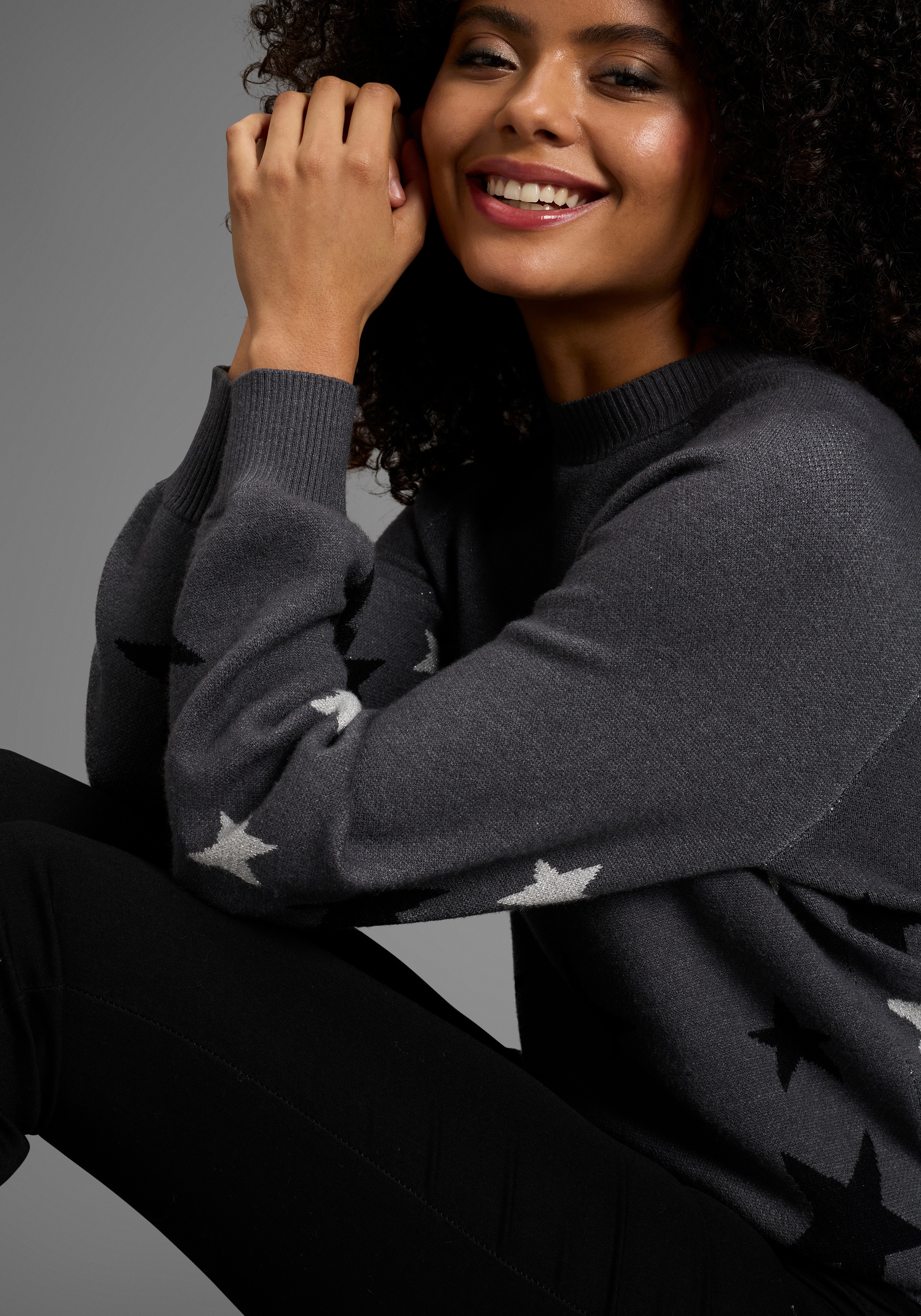 Thumbnail - KangaROOS Rundhalspullover mit Sternen