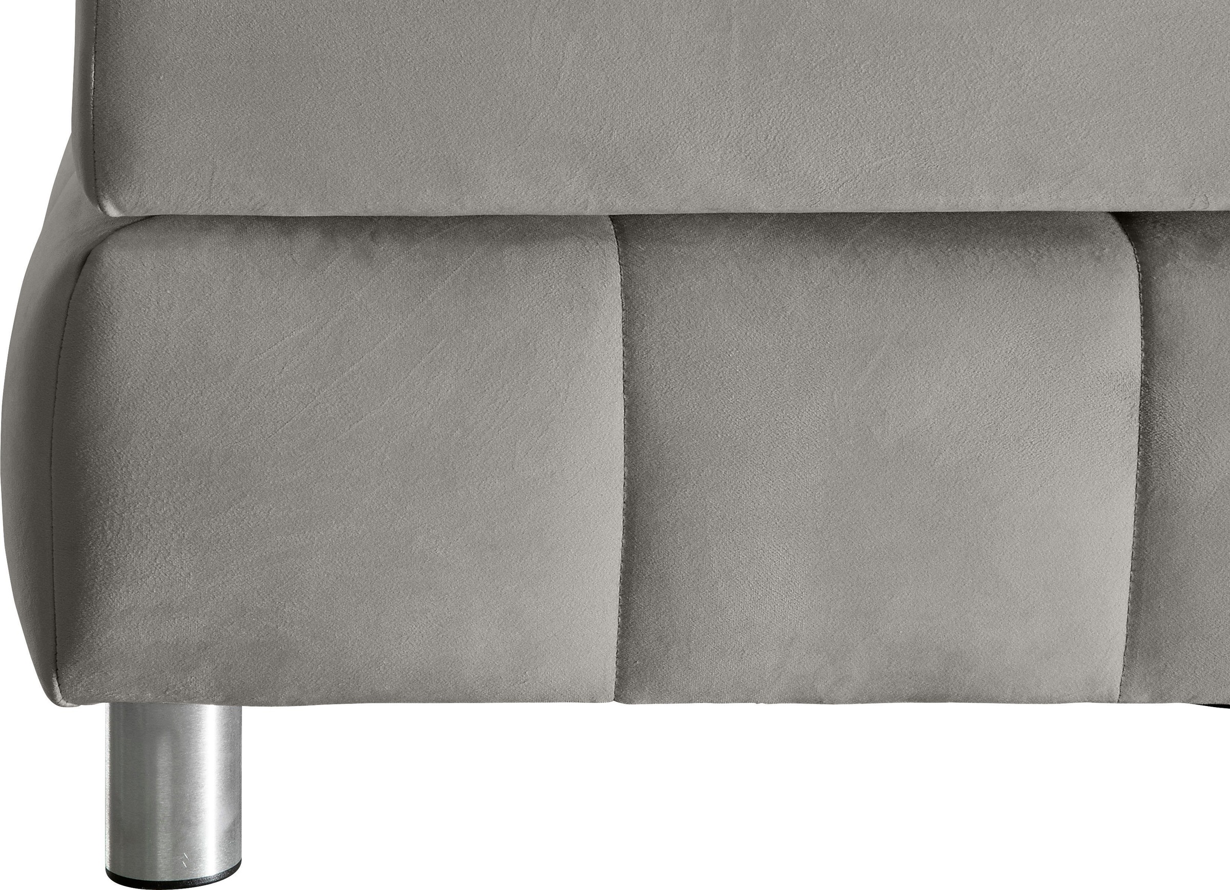 andas Boxspringbett »Salo XXL«, in Samtoptik oder Struktur, 6 Breiten in Überlänge 220cm, 4 Härtegrade