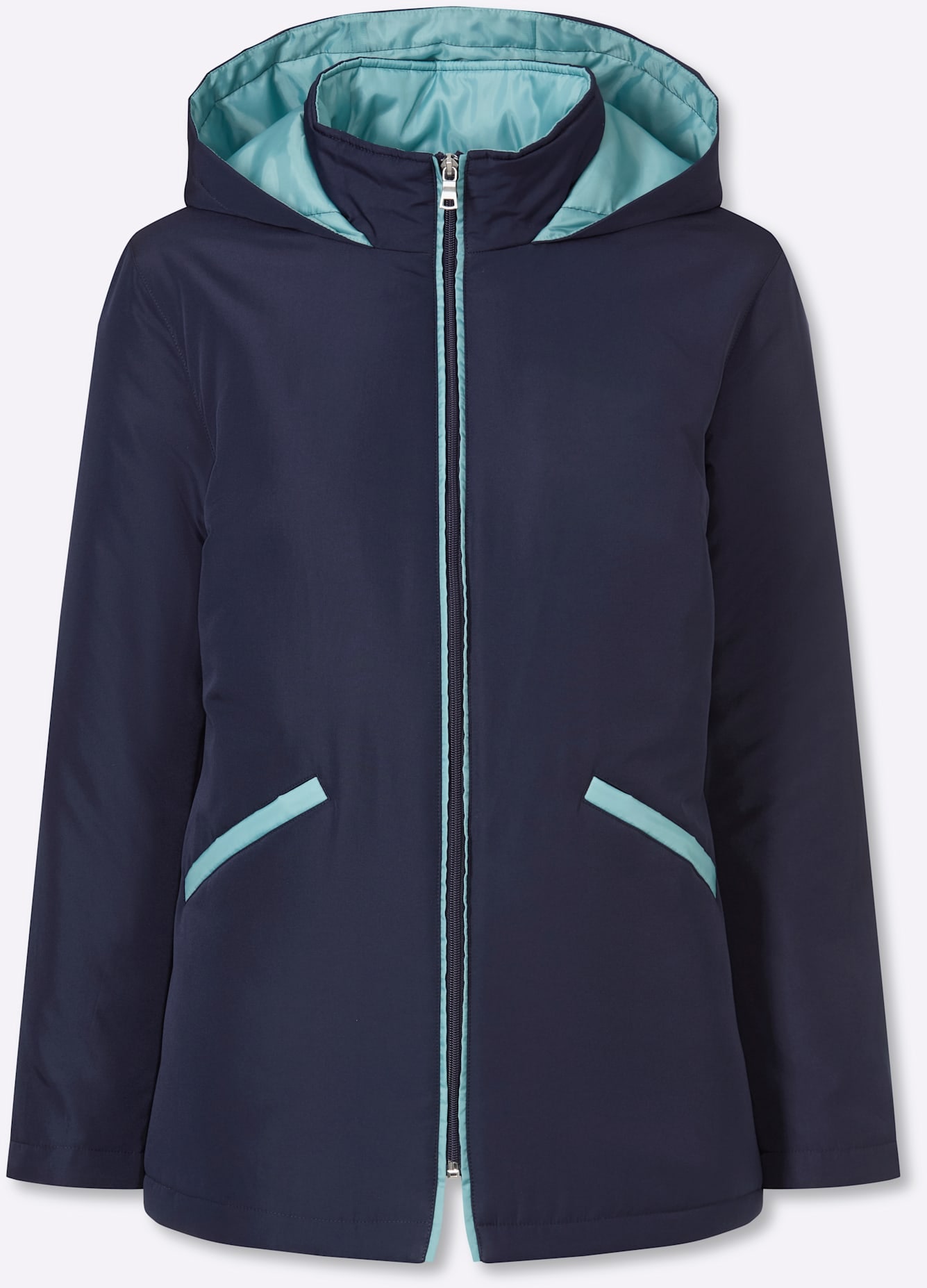 Classic Basics Langjacke mit Kapuze