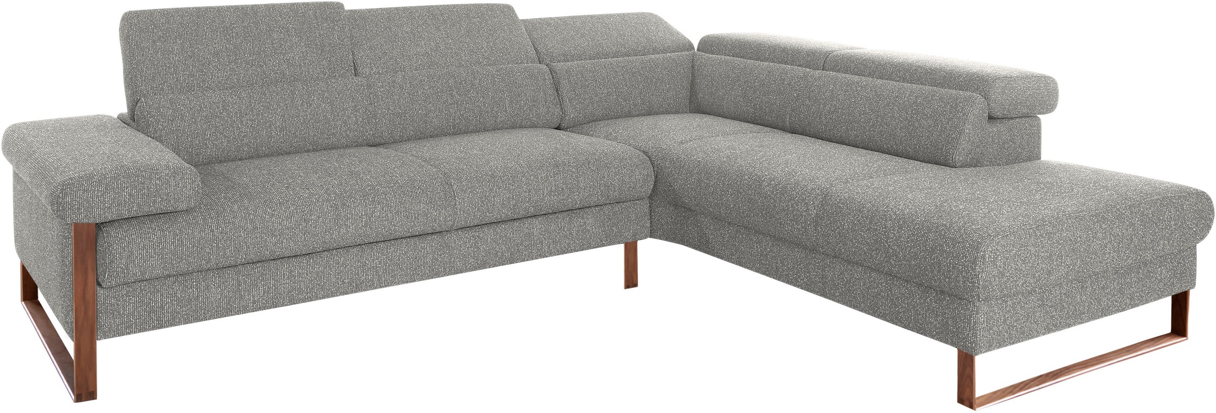 W.SCHILLIG Ecksofa »finn«, German Design Award 2016, Fußgestell Nussbaum  natur, Breite 281 cm kaufen | BAUR