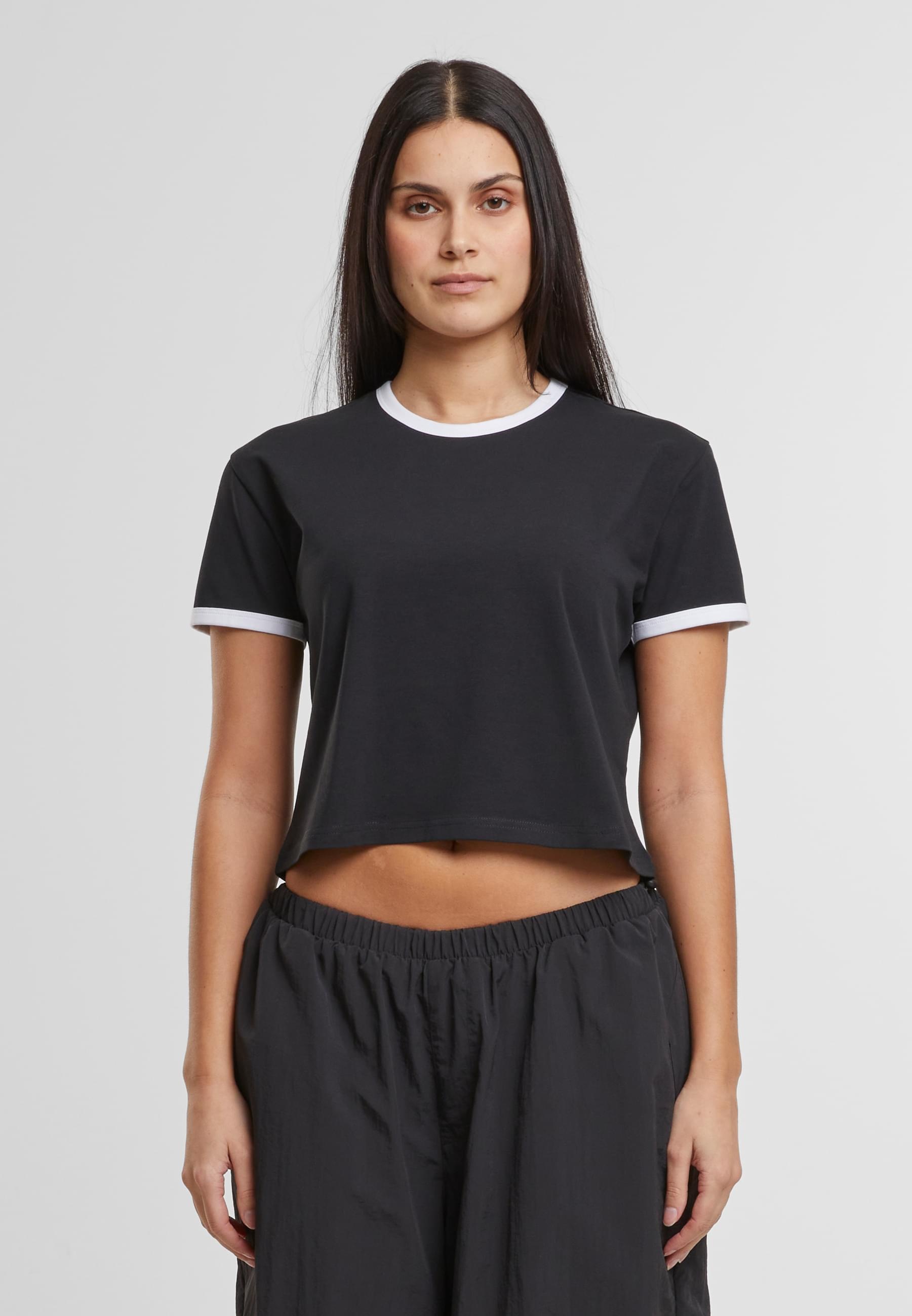 URBAN CLASSICS T-Shirt »Urban Classics Ladies Contrast Retro T-Shirt«, (1 tlg.)