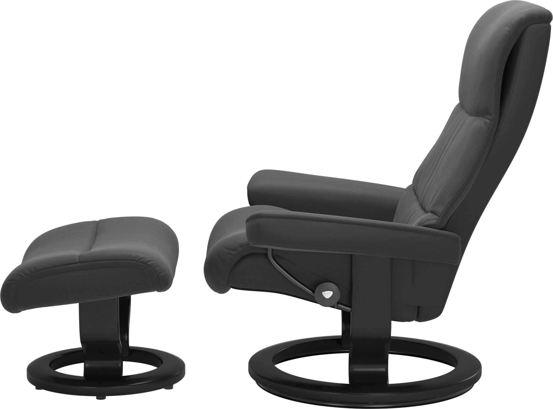 Stressless® Relaxsessel »View«, (Set, Relaxsessel mit Hocker), mit Classic Base, Größe S,Gestell Schwarz