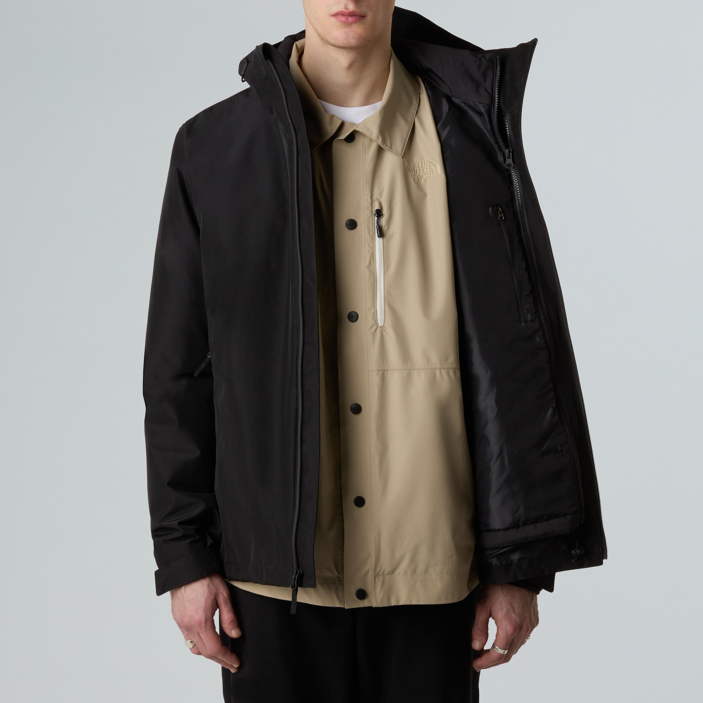 The North Face 3-in-1-Funktionsjacke »M CARTO MONO TRICLIMATE HOODED JACKET«, (1 St.), 3-in-1, wasserdicht, atmungsaktiv – Übergangsjacke