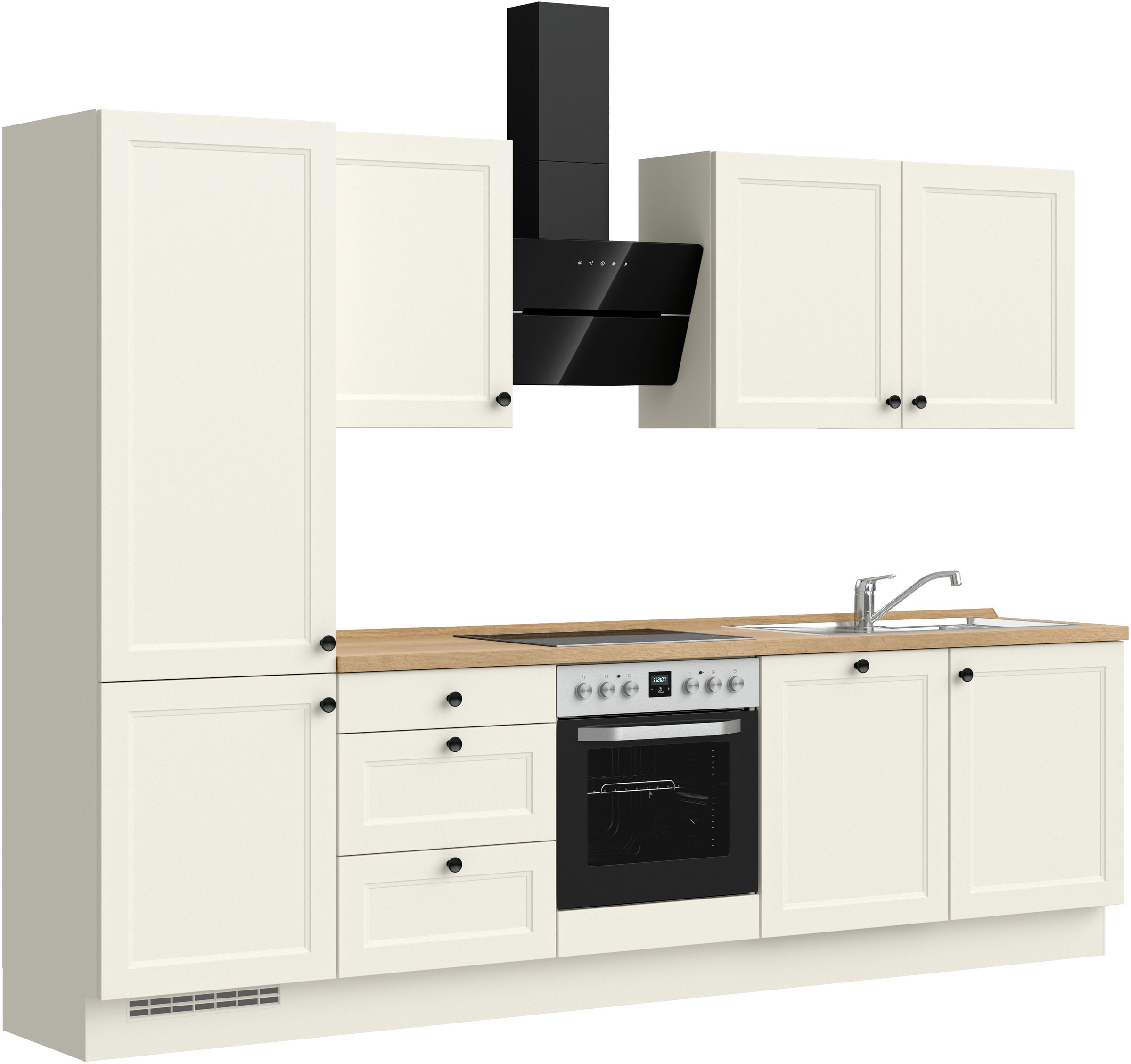 nobilia® Küchenzeile »"Cascada II"«, vormontiert, Breite 300 cm, Ausrichtung wählbar, wahlw. mit E-Geräten