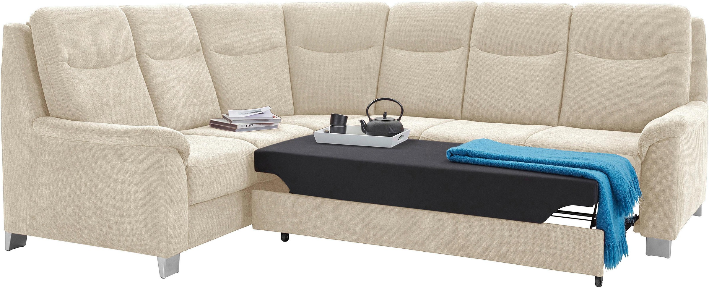 sit&more Ecksofa »Boccaccio L-Form«, mit Federkern und Kopfteilverstellung, wahlweise mit Bettfunktion