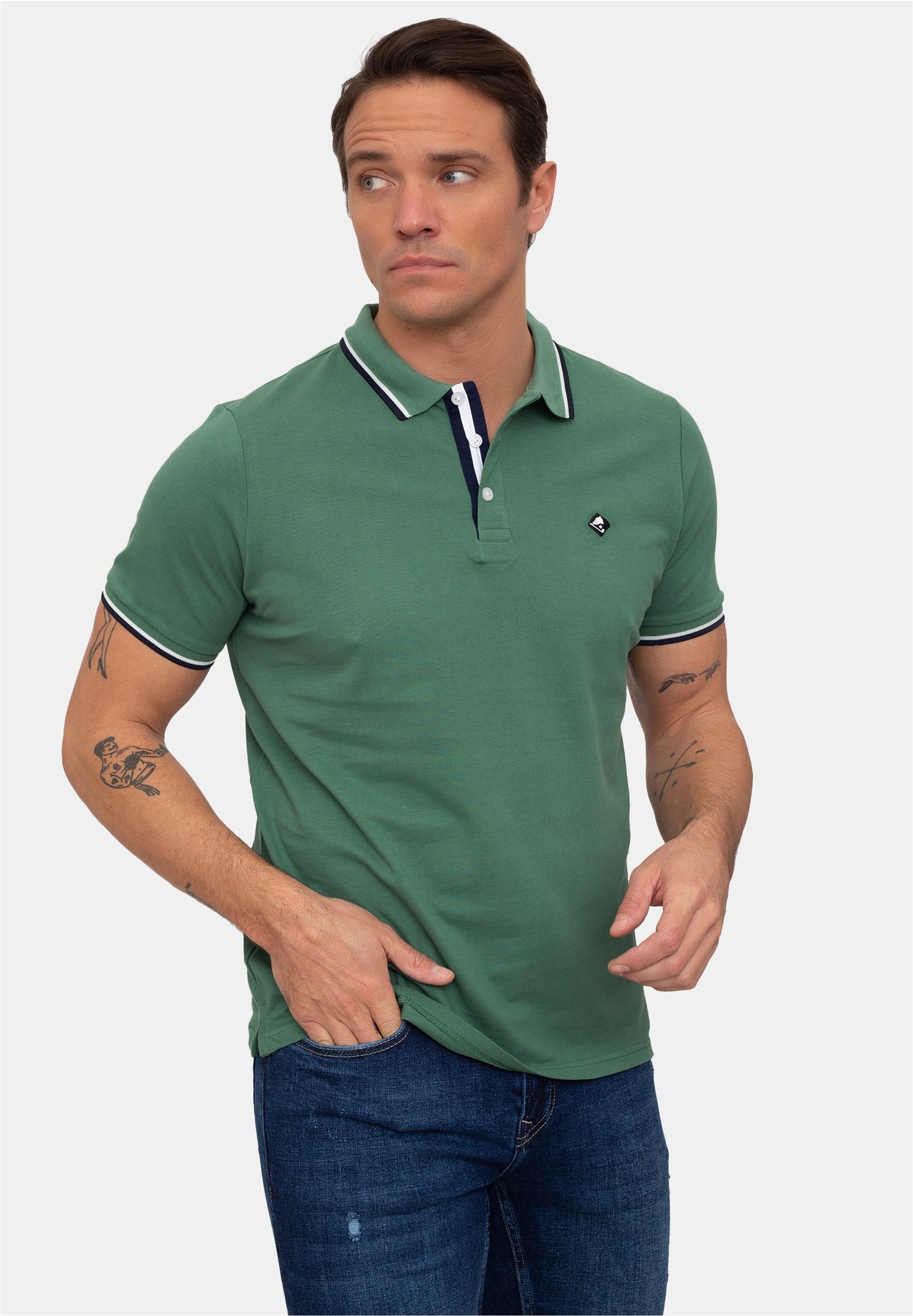 SIR RAYMOND TAILOR Poloshirt, mit klassischem Kragen und kurzer Knopfleiste