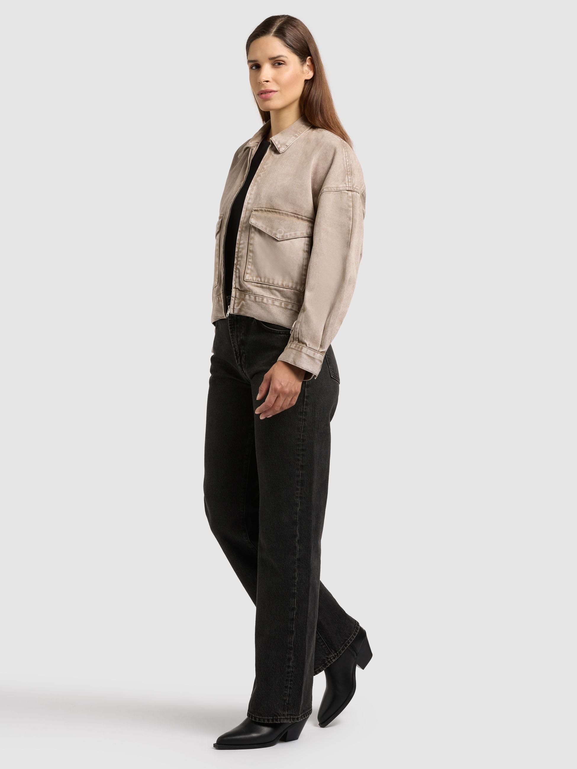 khujo Hemdjacke »Nelina« 1 Stk. tlg. ohne Kapuze Oversize Jeansjacke