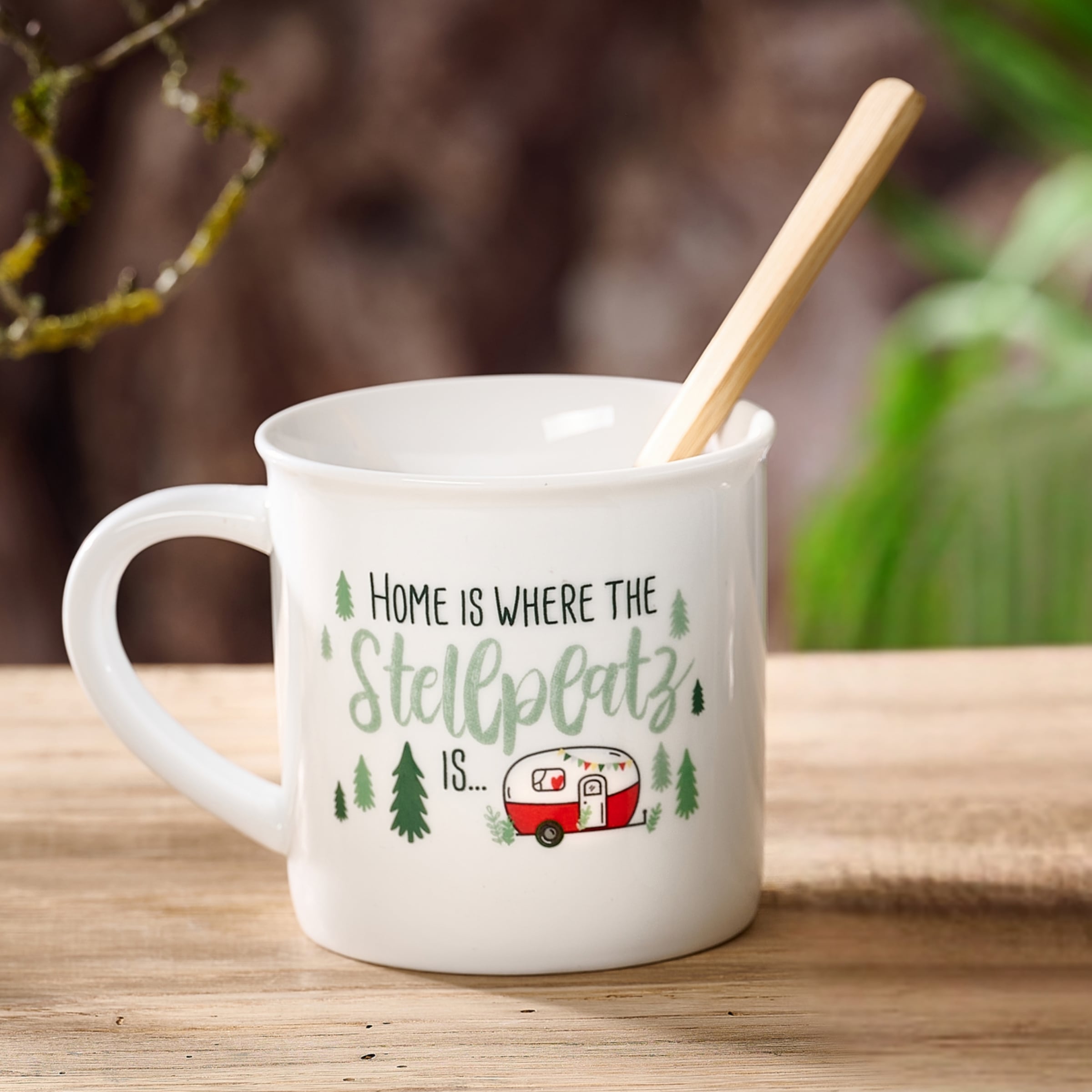Ritzenhoff & Breker Becher »Camping«, (1 tlg.), "Home is where the Stellplatz is..." - in Geschenkbanderole
