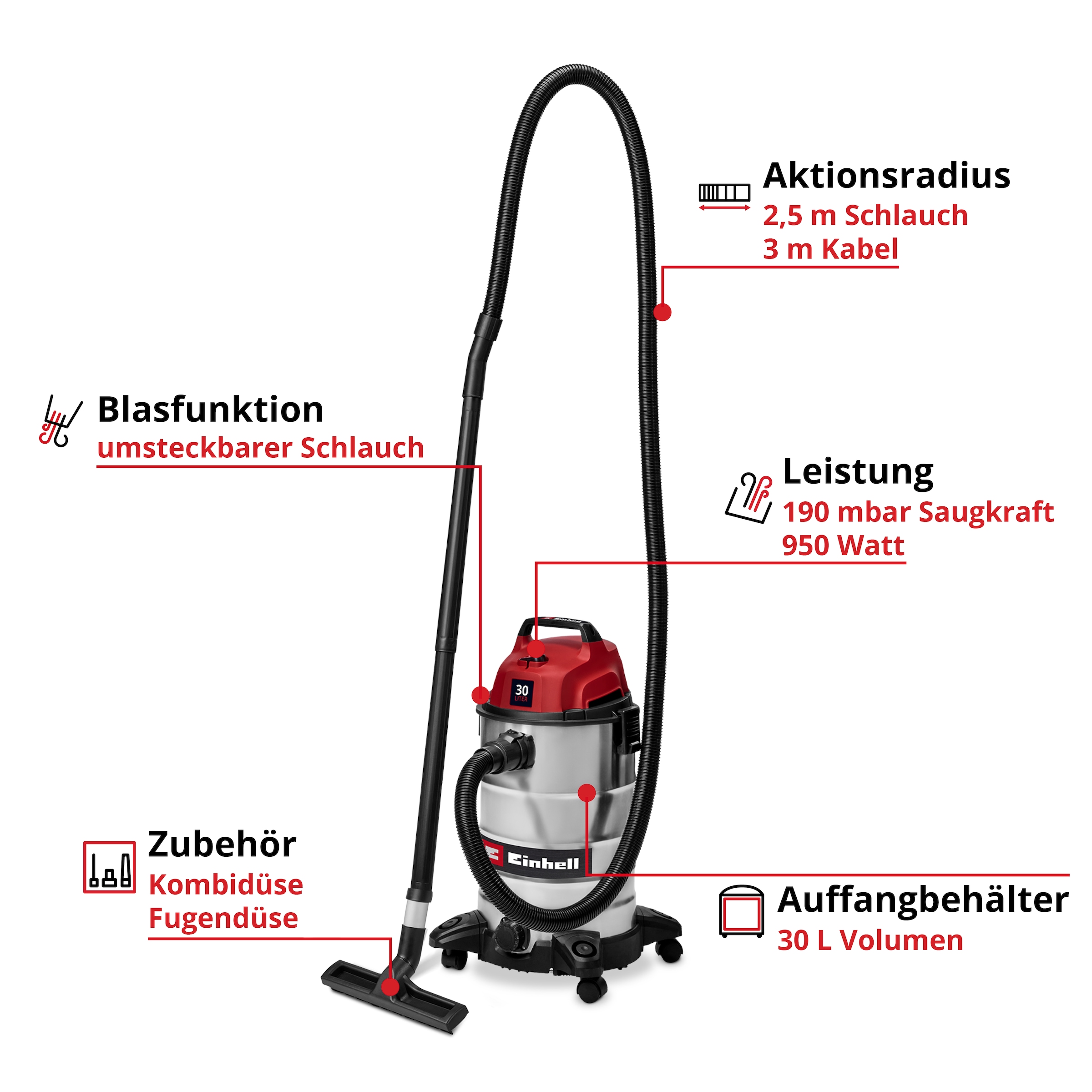 Einhell Nass-Trocken-Sauger »TC-VC 3055 S«
