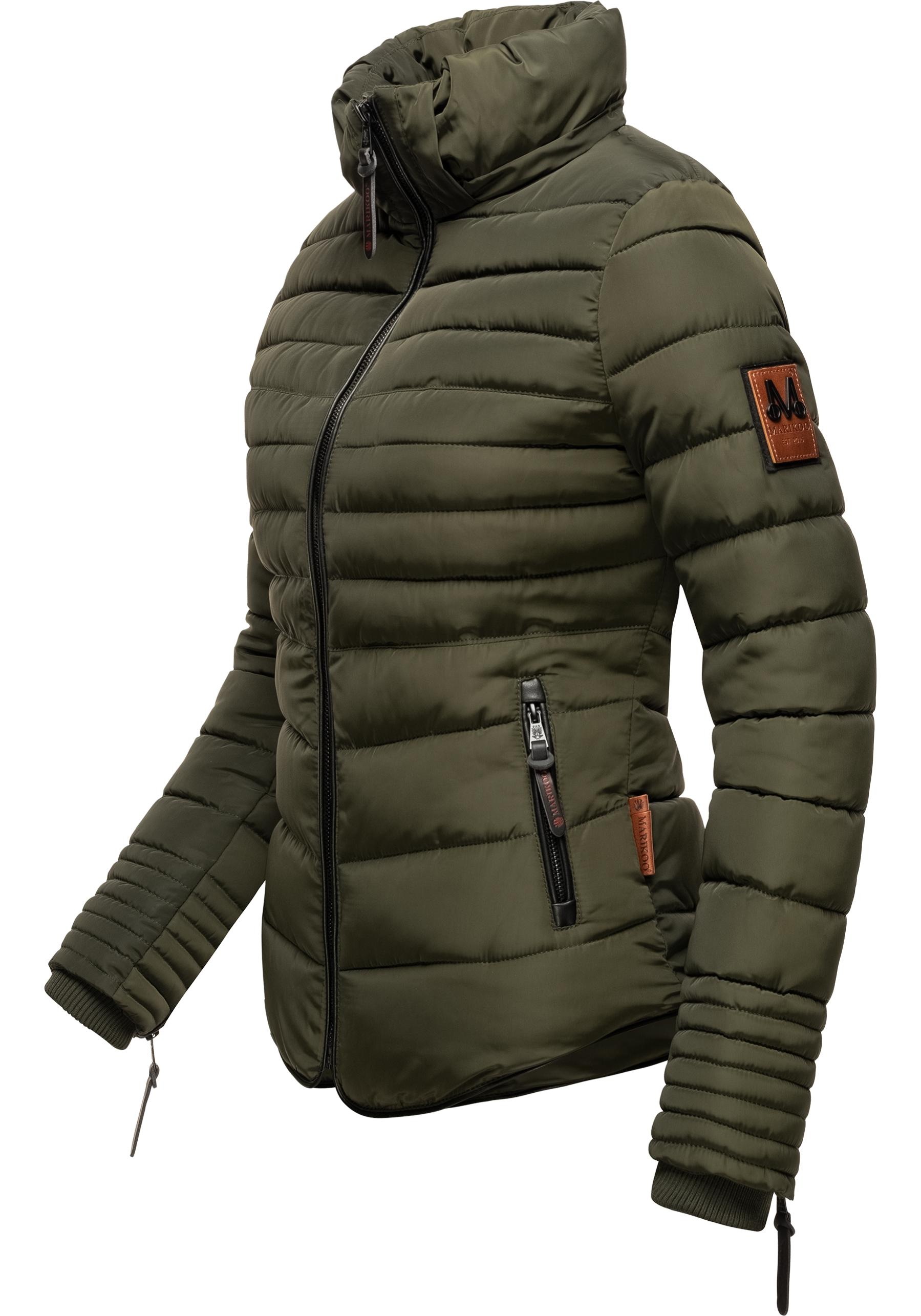 Marikoo Winterjacke »Amber«, mit Kapuze, stylische Steppjacke mit Teddyfutter
