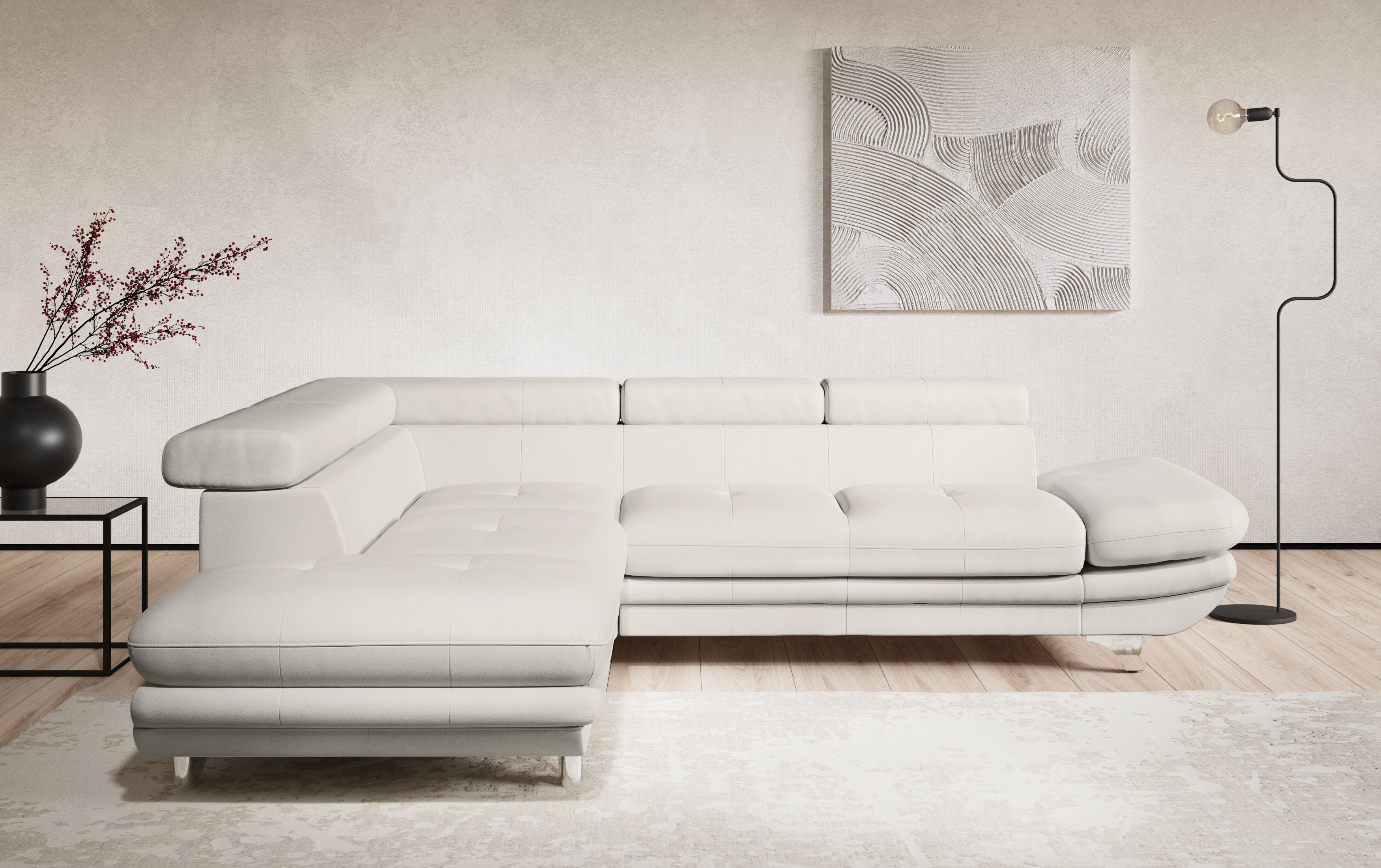 COTTA Ecksofa "Enterprise L-Form, B: 277 cm" Arm- & Kopfteilverstellung, optional Schlaffunktion