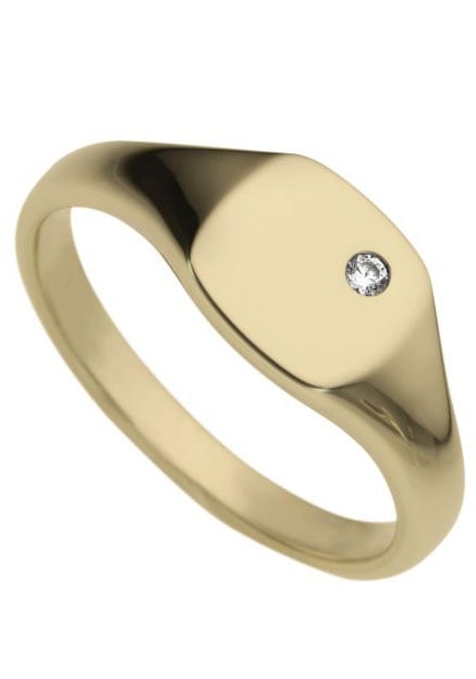 Firetti Diamantring »Schmuck Geschenk Gold 333 Damenring Goldring Siegelring Diamant«, mit Brillant