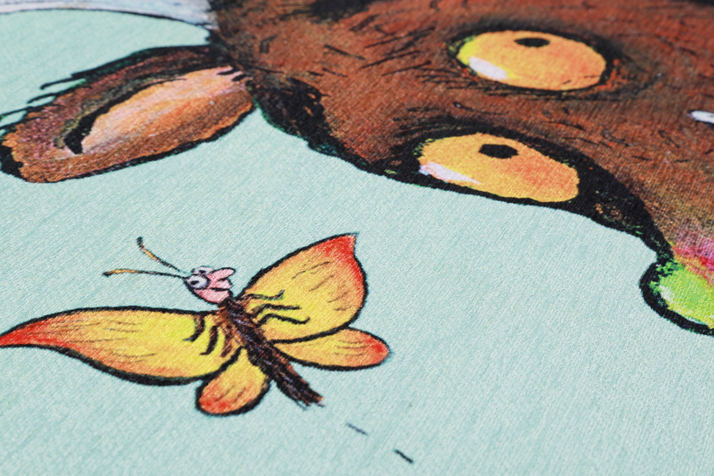 DER GRÜFFELO Kinderteppich »Grüffelo GR-0172«, rund, 6 mm Höhe, aktueller Grüffelo Teppich, Kurzflor mit hohem Baumwollanteil