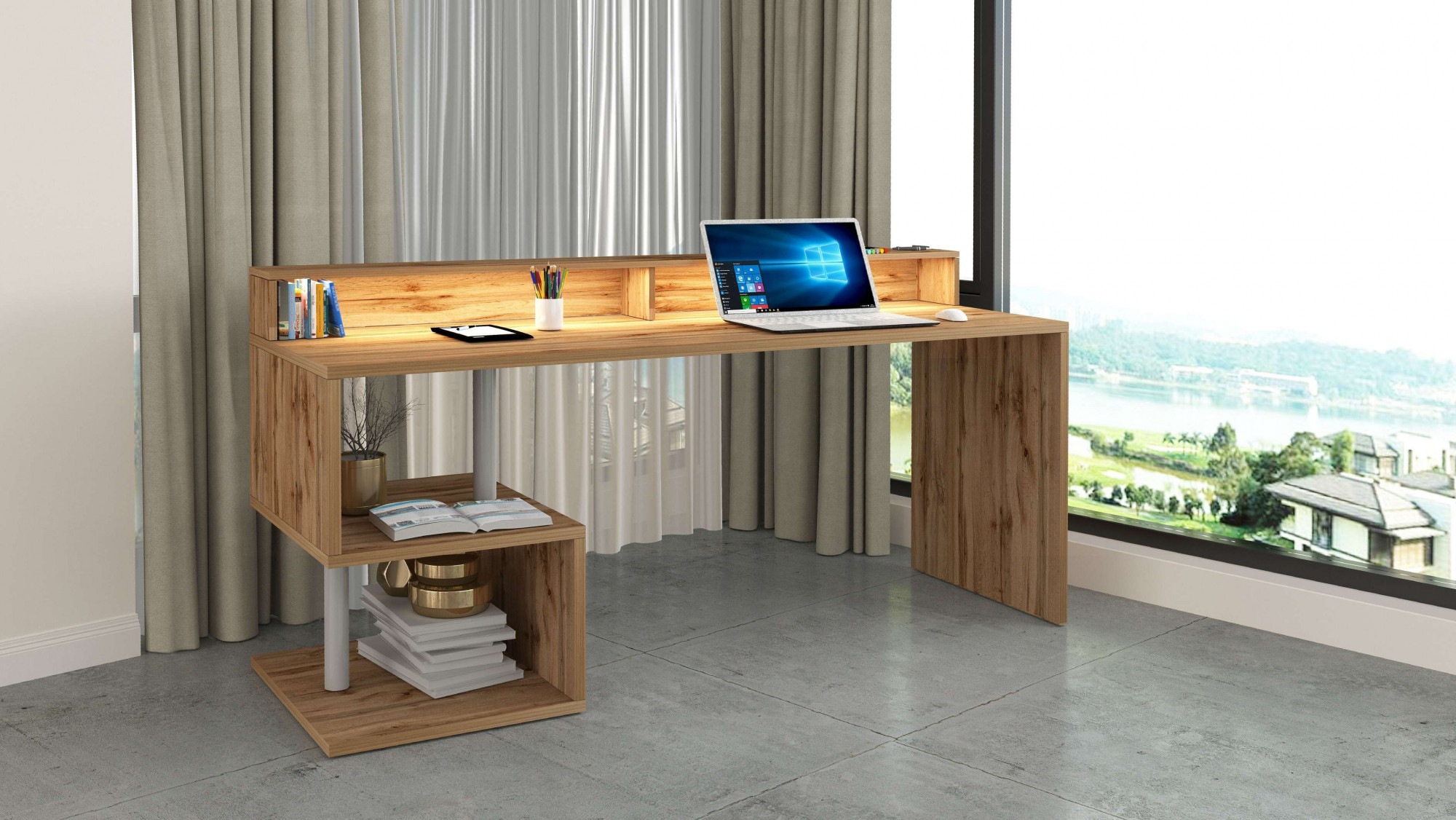 INOSIGN Schreibtisch »Esse, modernes Design«, in verschiedenen Breiten, mit und ohne Monitoraufsatz, Made in Italy