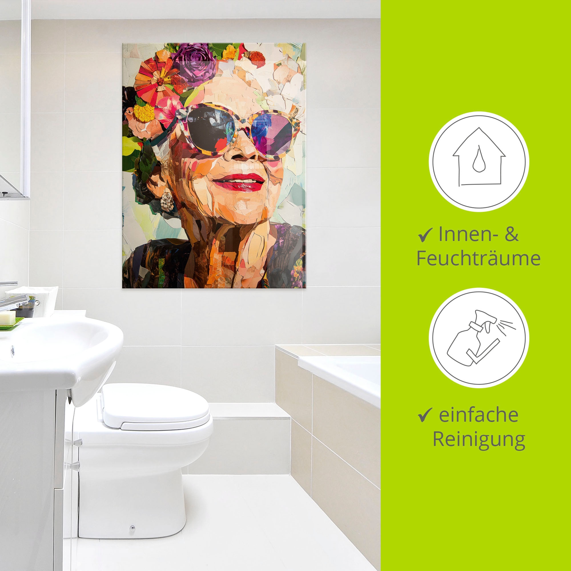 Artland Glasbild »Zeitalter des Glanzes« Bilder von Frauen 1 Stk. tlg. in verschiedenen Größen