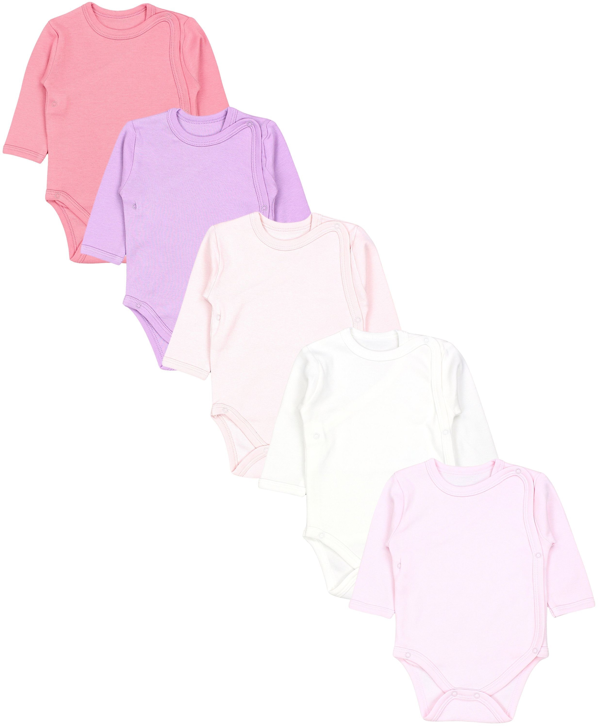 TupTam Langarmwickelbody »Wickelbody Baby Langarm Wickelbody im 5er Set«