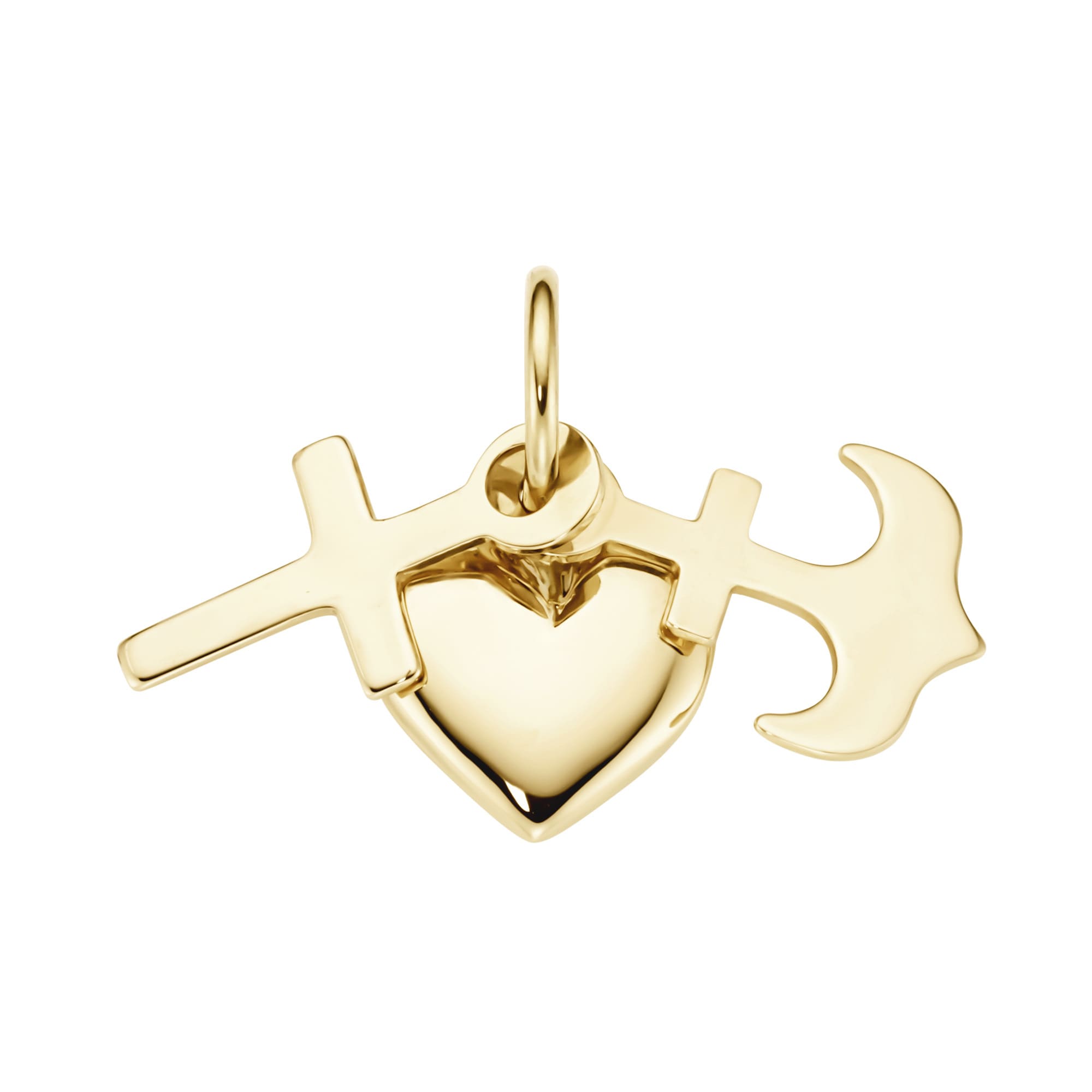 LUIGI MERANO Herren Kettenanhänger "Glaube, Liebe, Hoffnung, Gold 375", onesize, Gelbgold 375, gold, Gelbgold 375, Schmuckanhänger