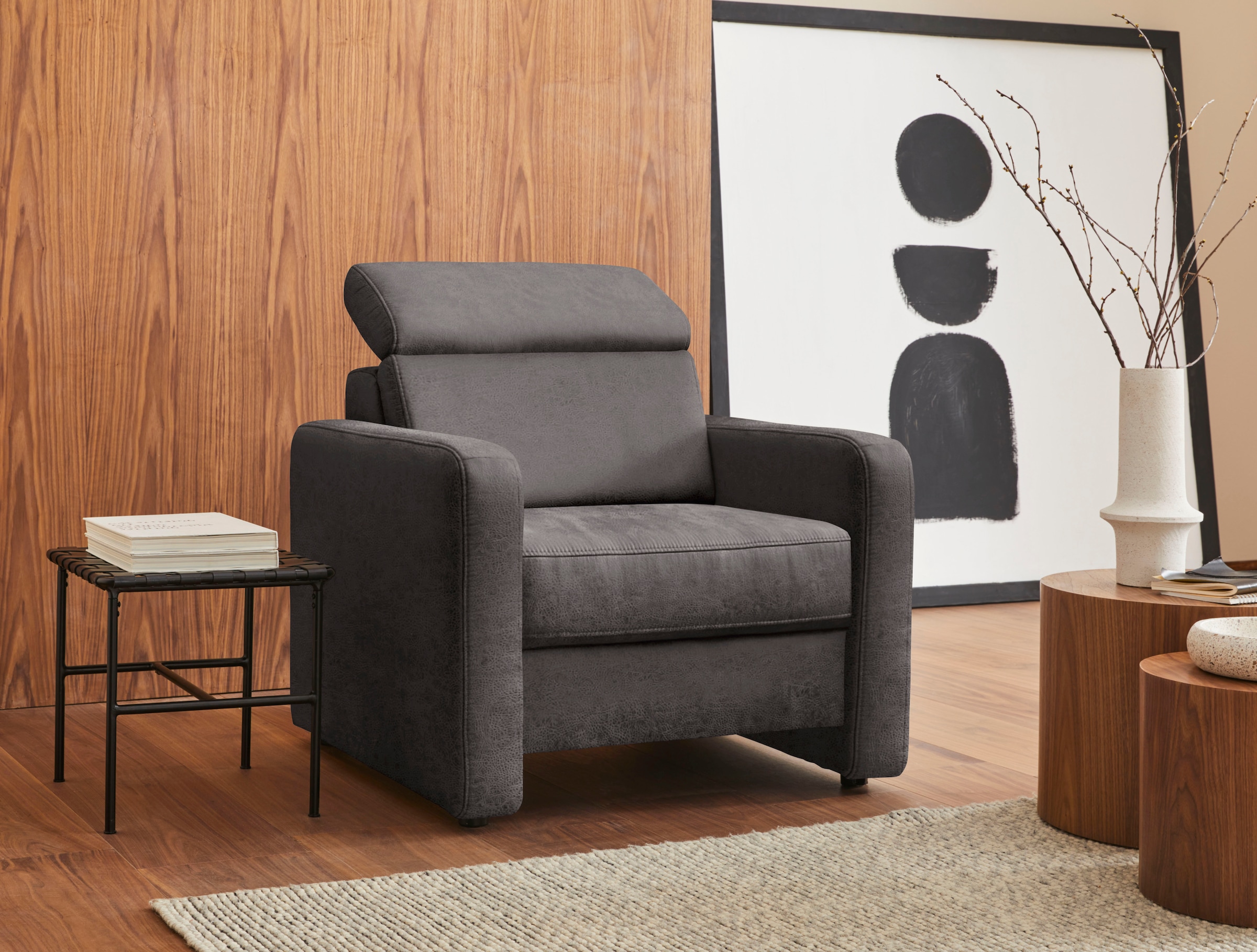 sit&more Sessel »Bologna« mit Federkern, inklusive Kopfteilverstellung