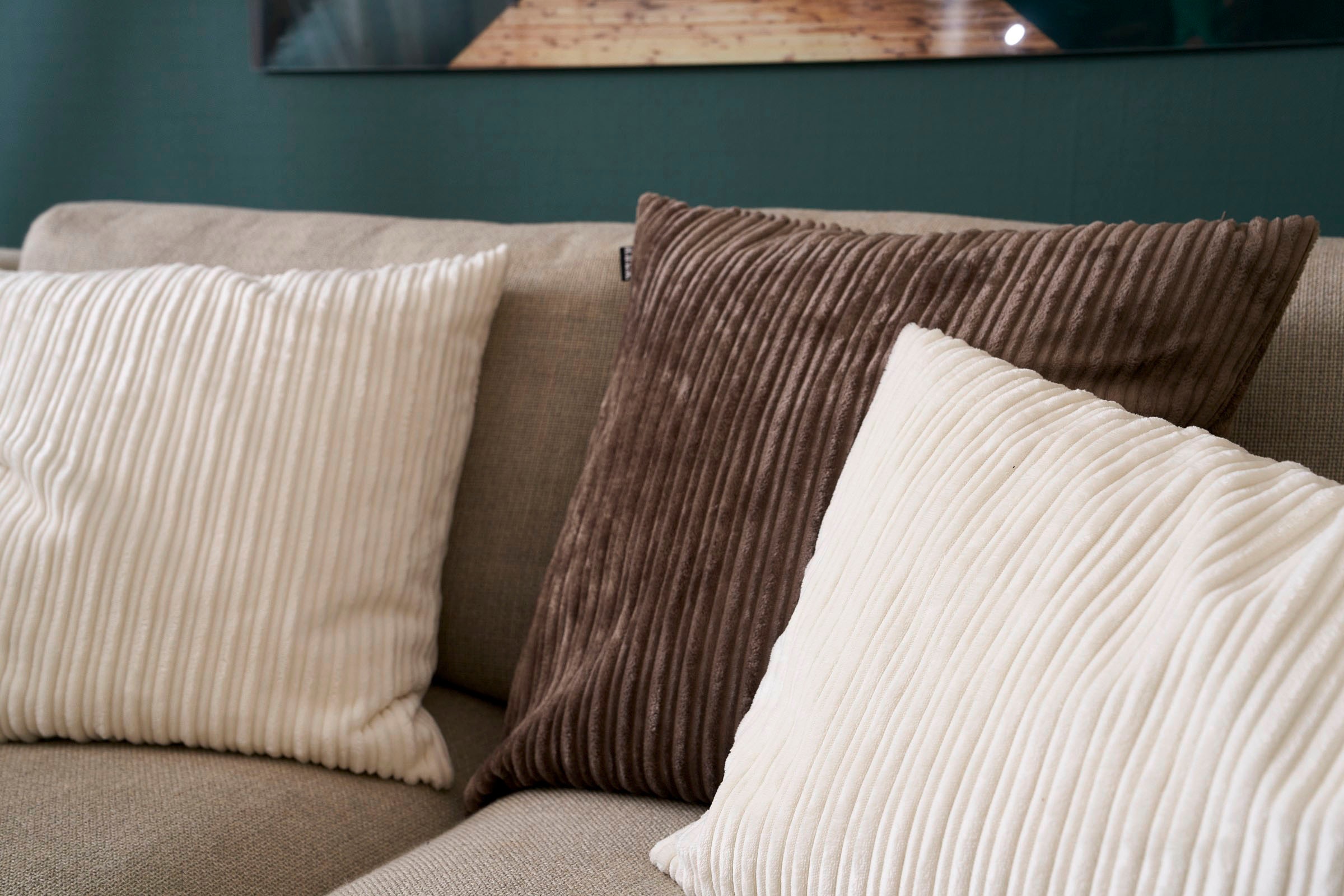 H.O.C.K. Dekokissen »Precious Cord« leicht schimmernde unterschiedlich große Längsstreifen im Retro Style