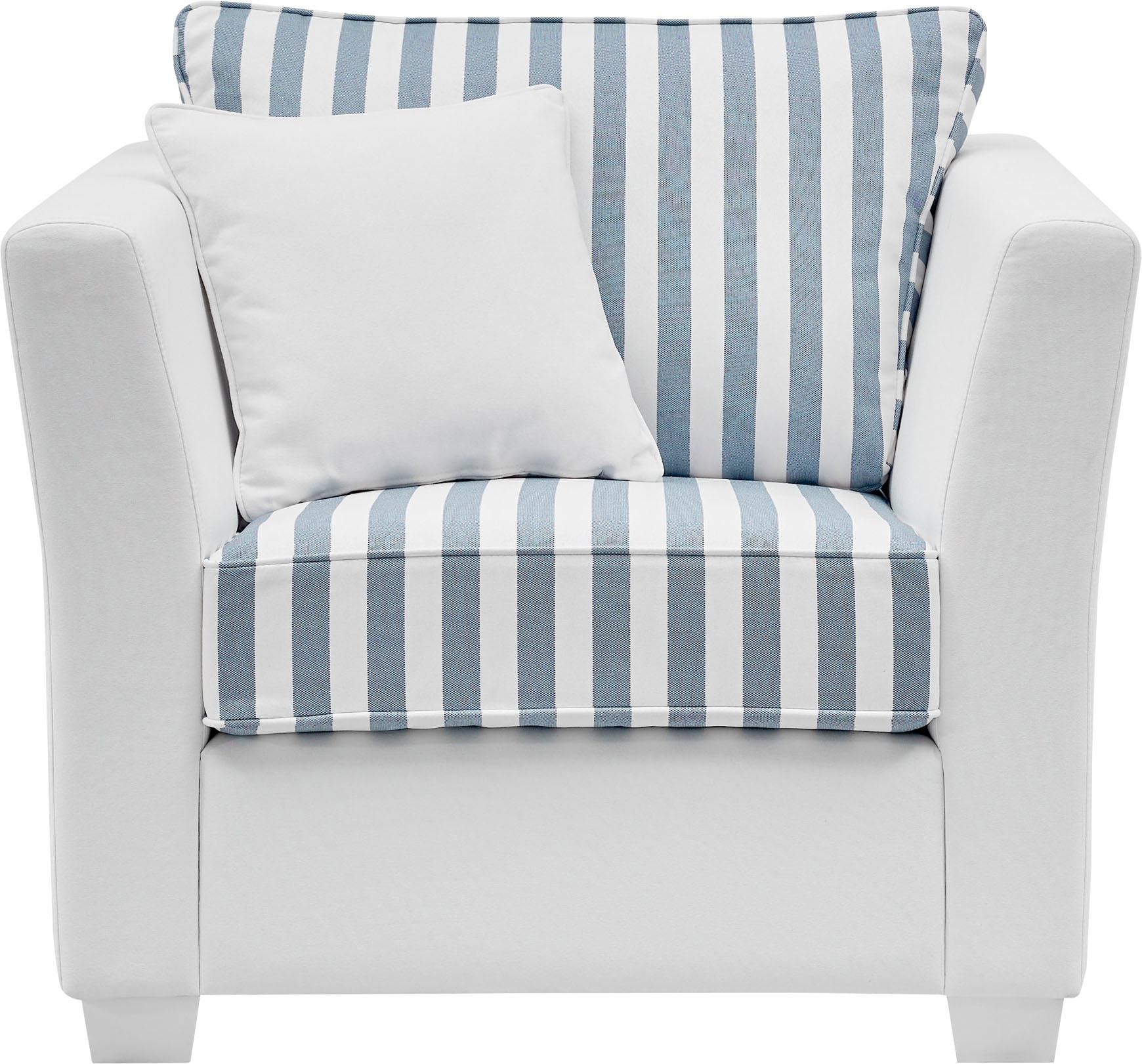 Home affaire Sessel »CALIFORNIA«, maritimer Landhausstil, Sessel mit Holzfüßen Weiß lackiert