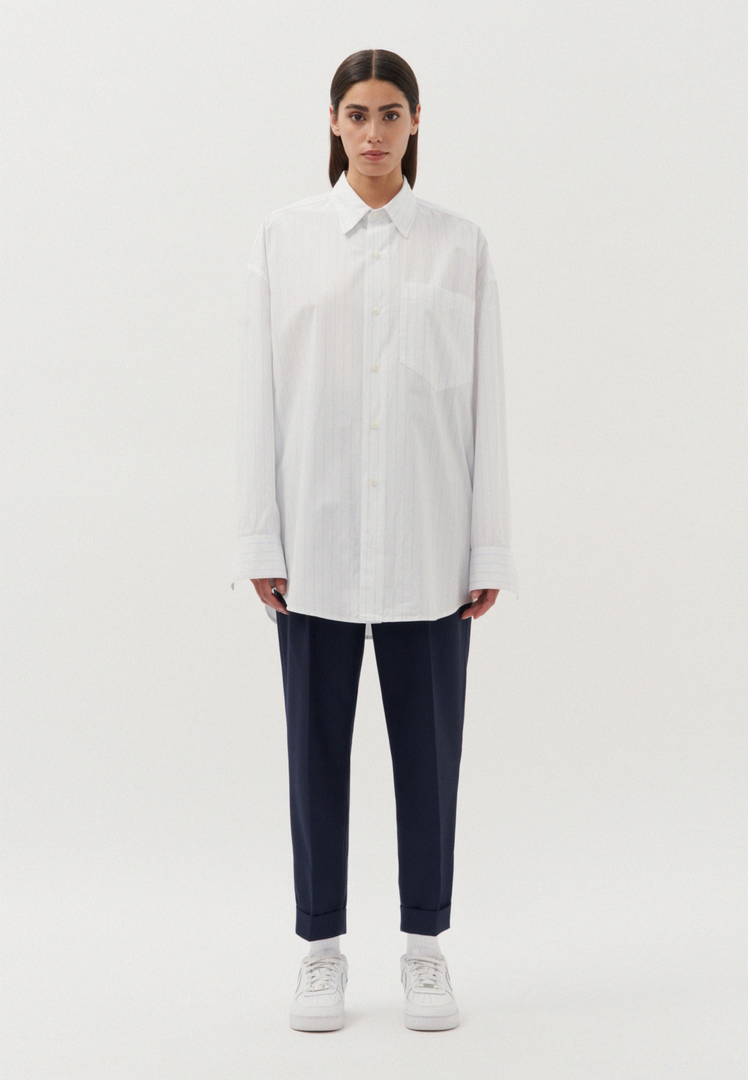 studio seidensticker "Studio" Oversized Langarm Kentkragen Streifen günstig online kaufen