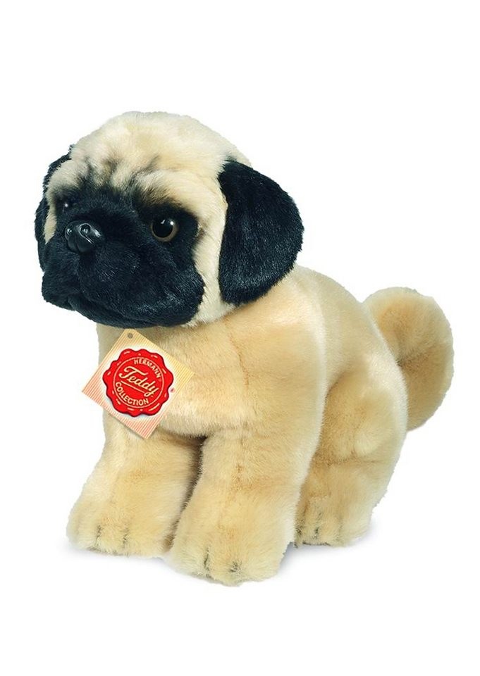 Kuscheltier Plüschtier, Mops sitzend