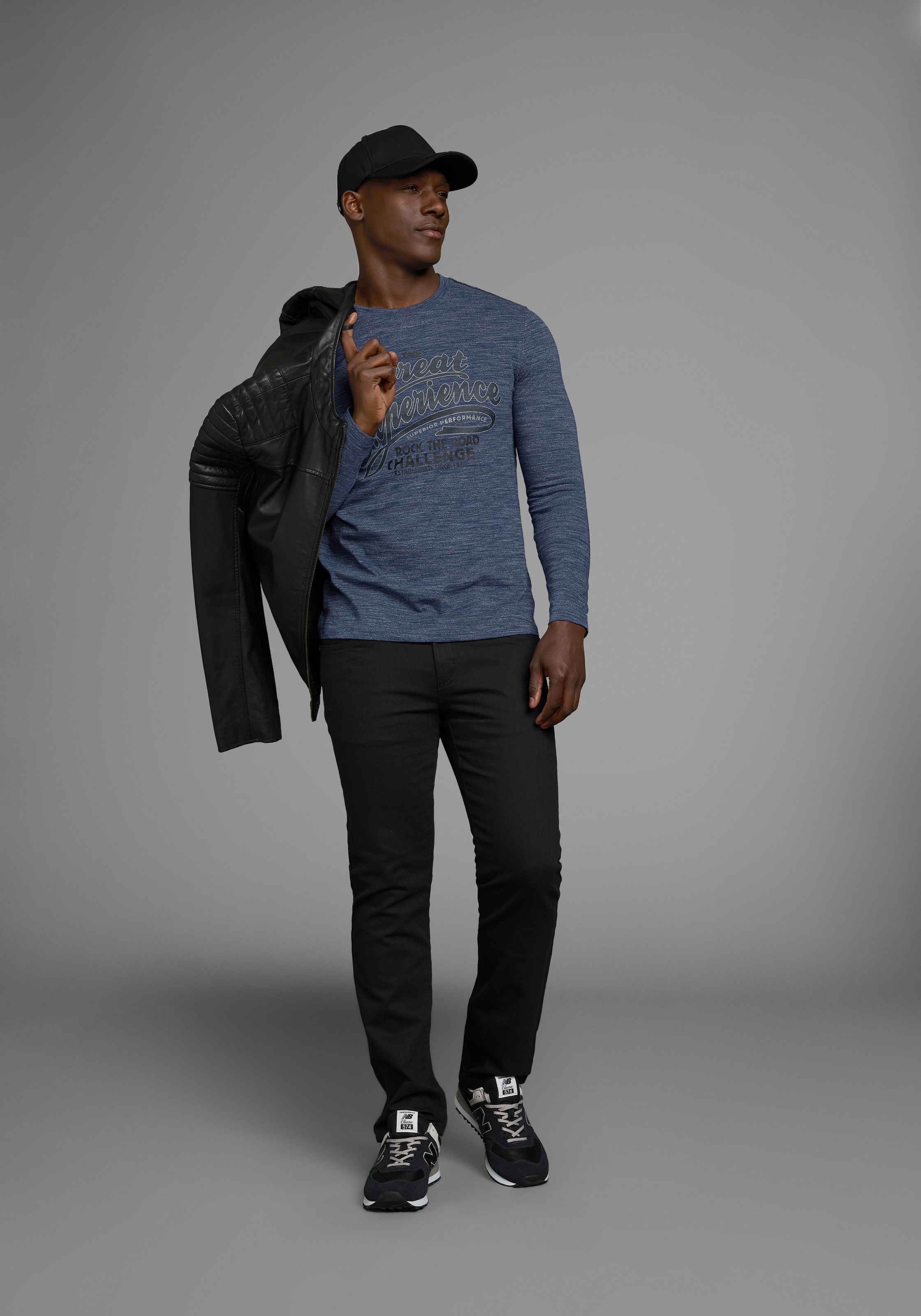 Arizona Men Long Sleeve Shirt Dark Blue Size S 3