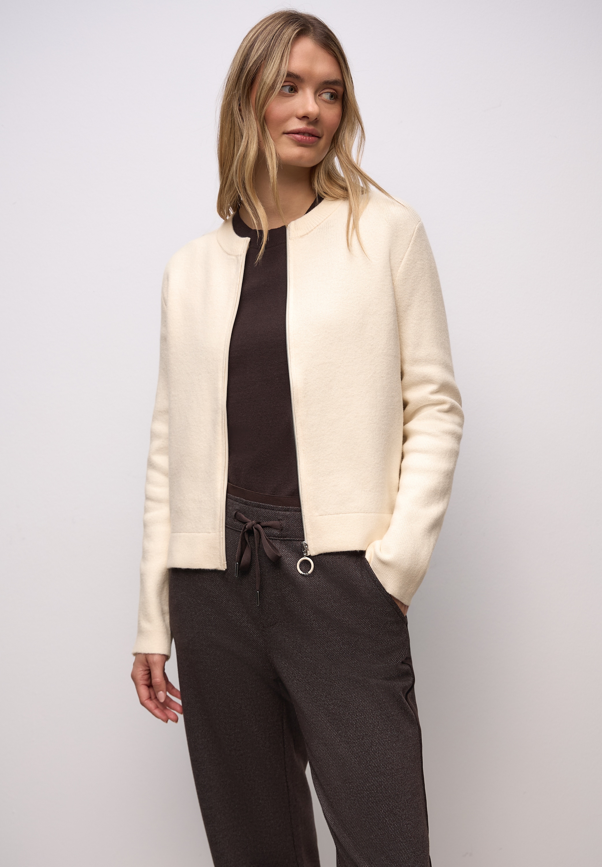 STREET ONE Strickpullover mit Rundhalsausschnitt