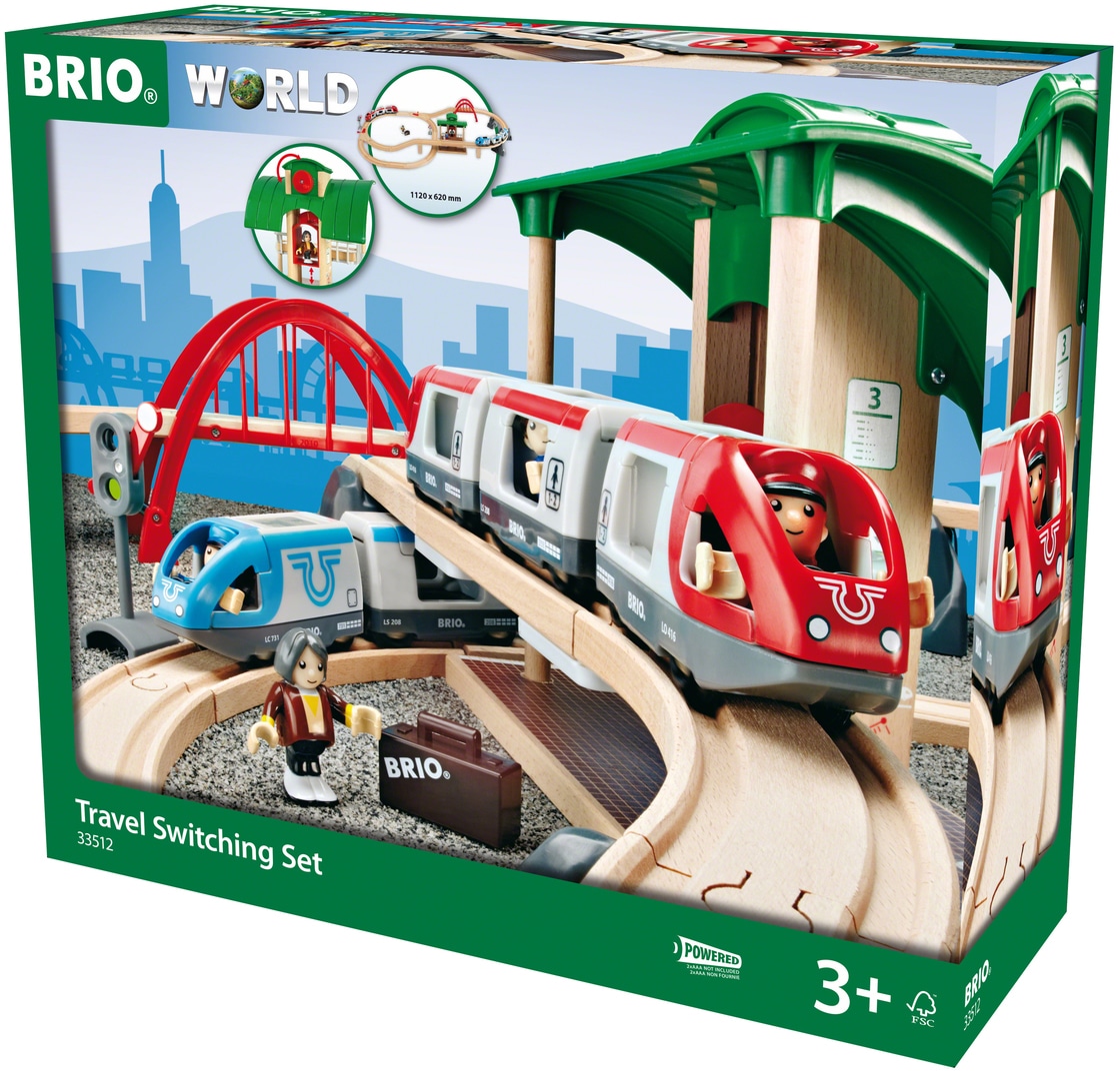BRIO® Spielzeug-Eisenbahn »BRIO® WORLD, Großes Bahn Reisezug Set«, (Set), Made in Europe, FSC®- schützt Wald - weltweit