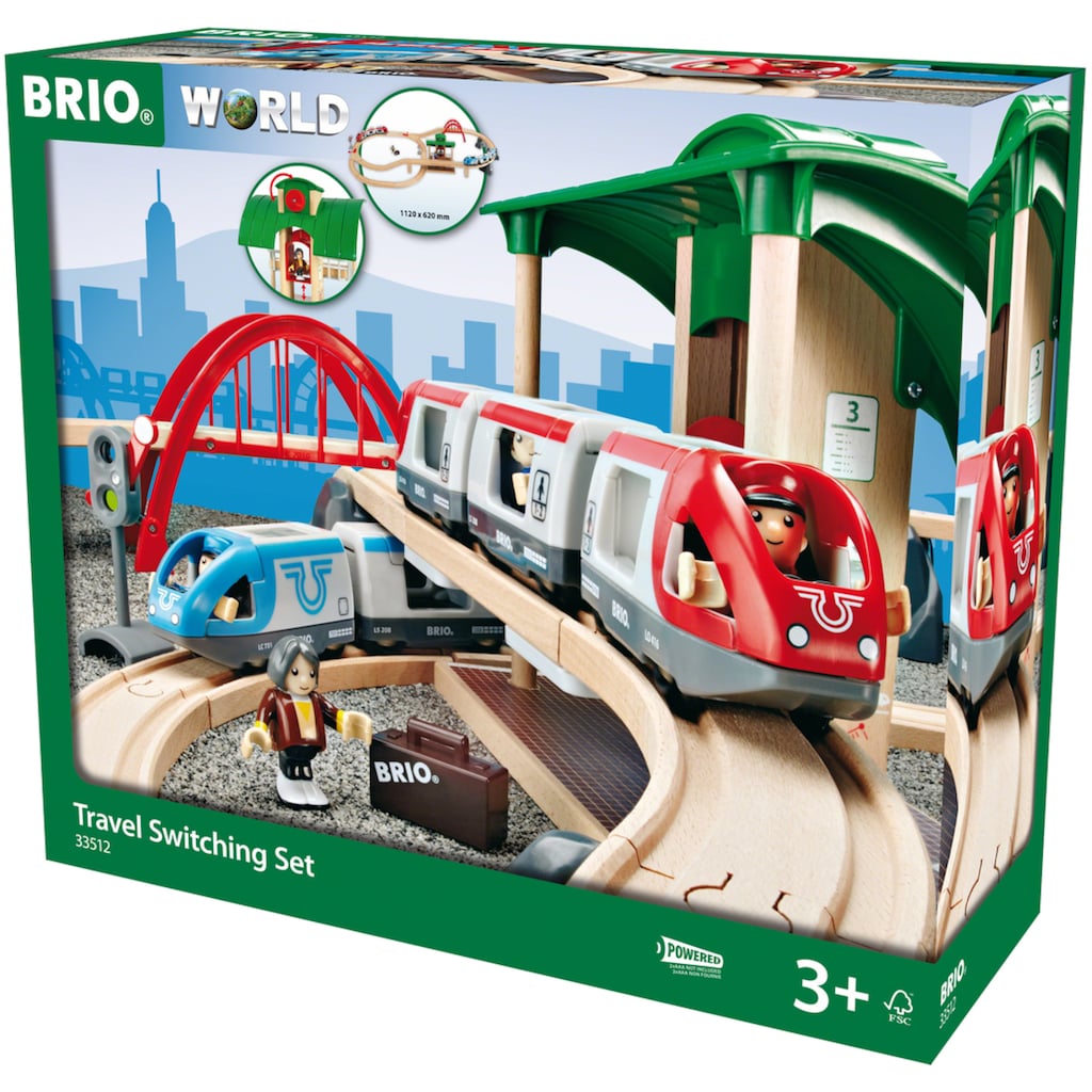 BRIO® Spielzeug-Eisenbahn »BRIO® WORLD, Großes Bahn Reisezug Set«, (Set)